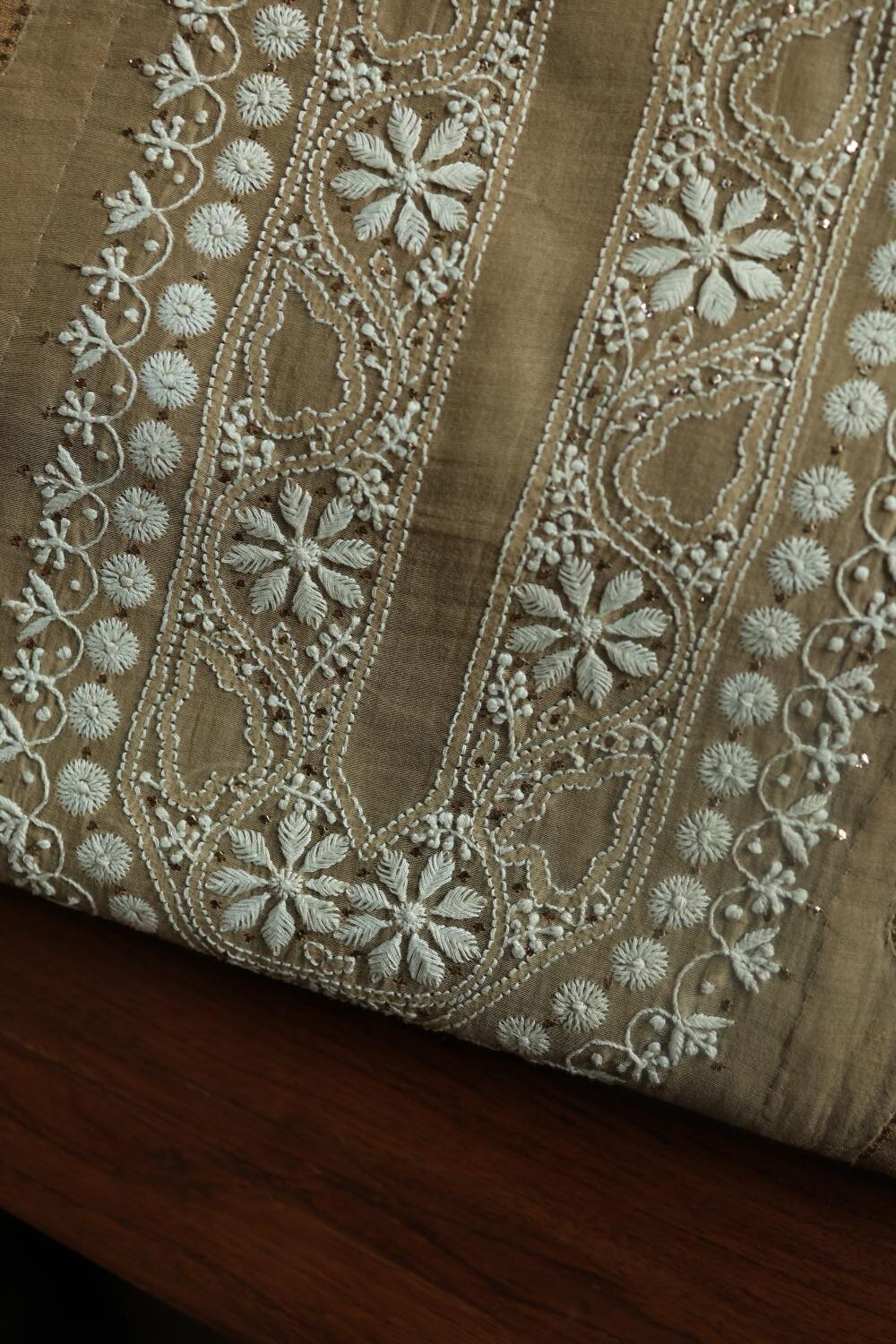 Beige Daraz Chikankari Kurta Fabrics