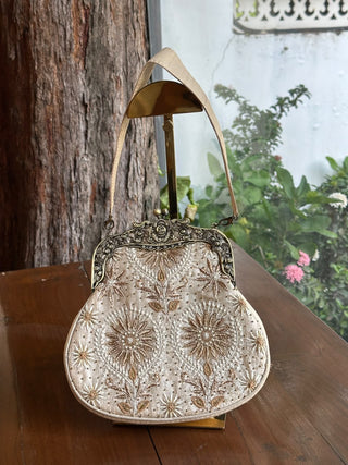 Beige Shade Vintage Motif Ari Sling Bags