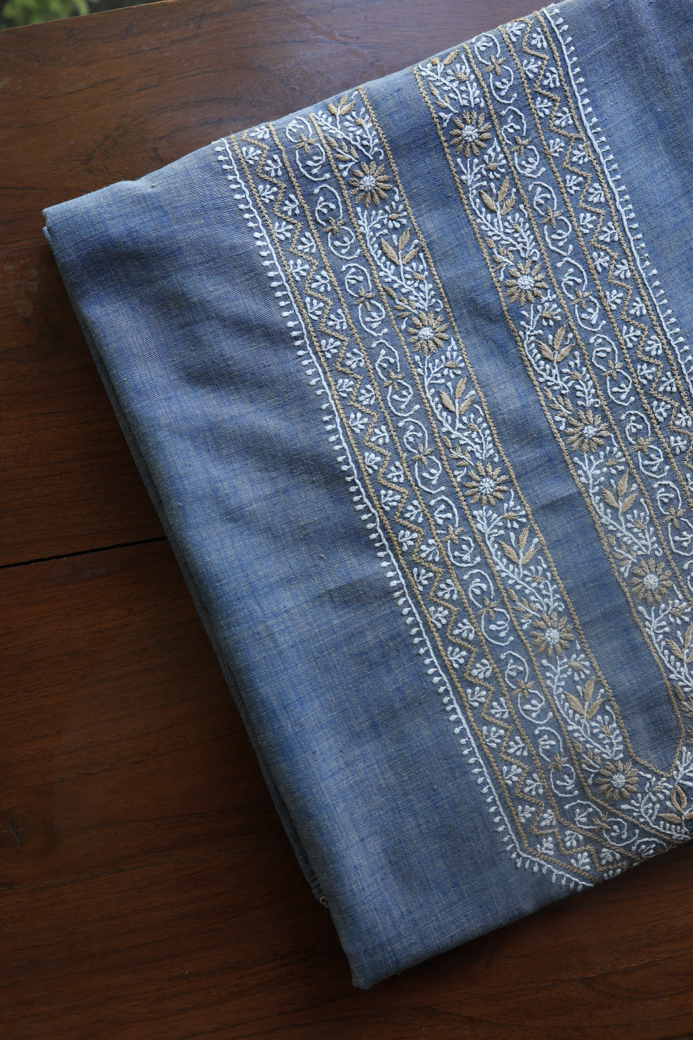 Blue Malkha Handspun Khadi Kurtas Unisex Fabric