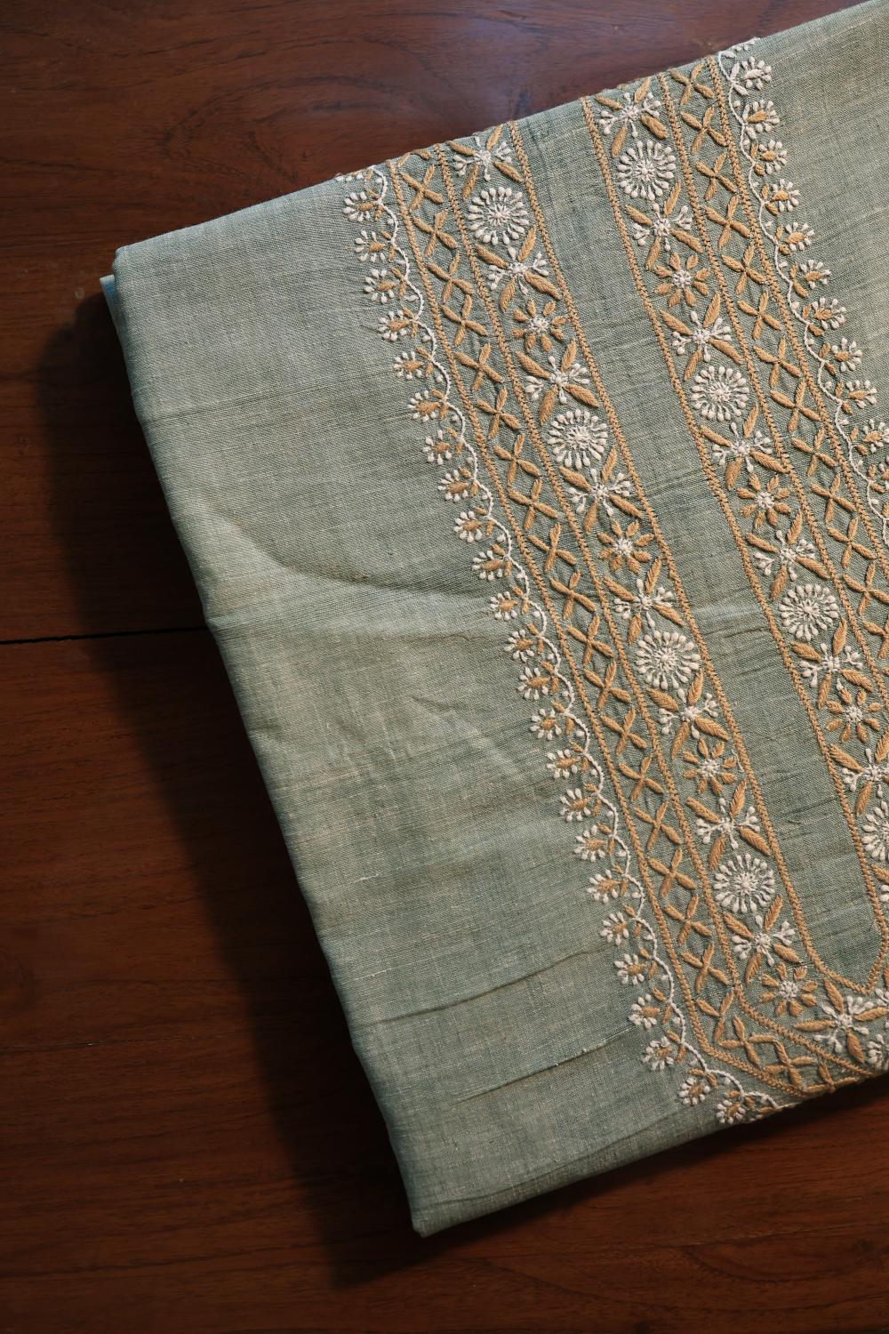 Sage Green Malkha Handspun Khadi Kurtas Unisex Fabric