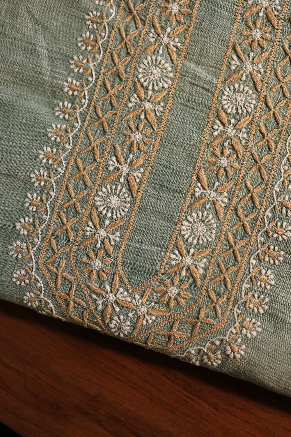 Sage Green Malkha Handspun Khadi Kurtas Unisex Fabric