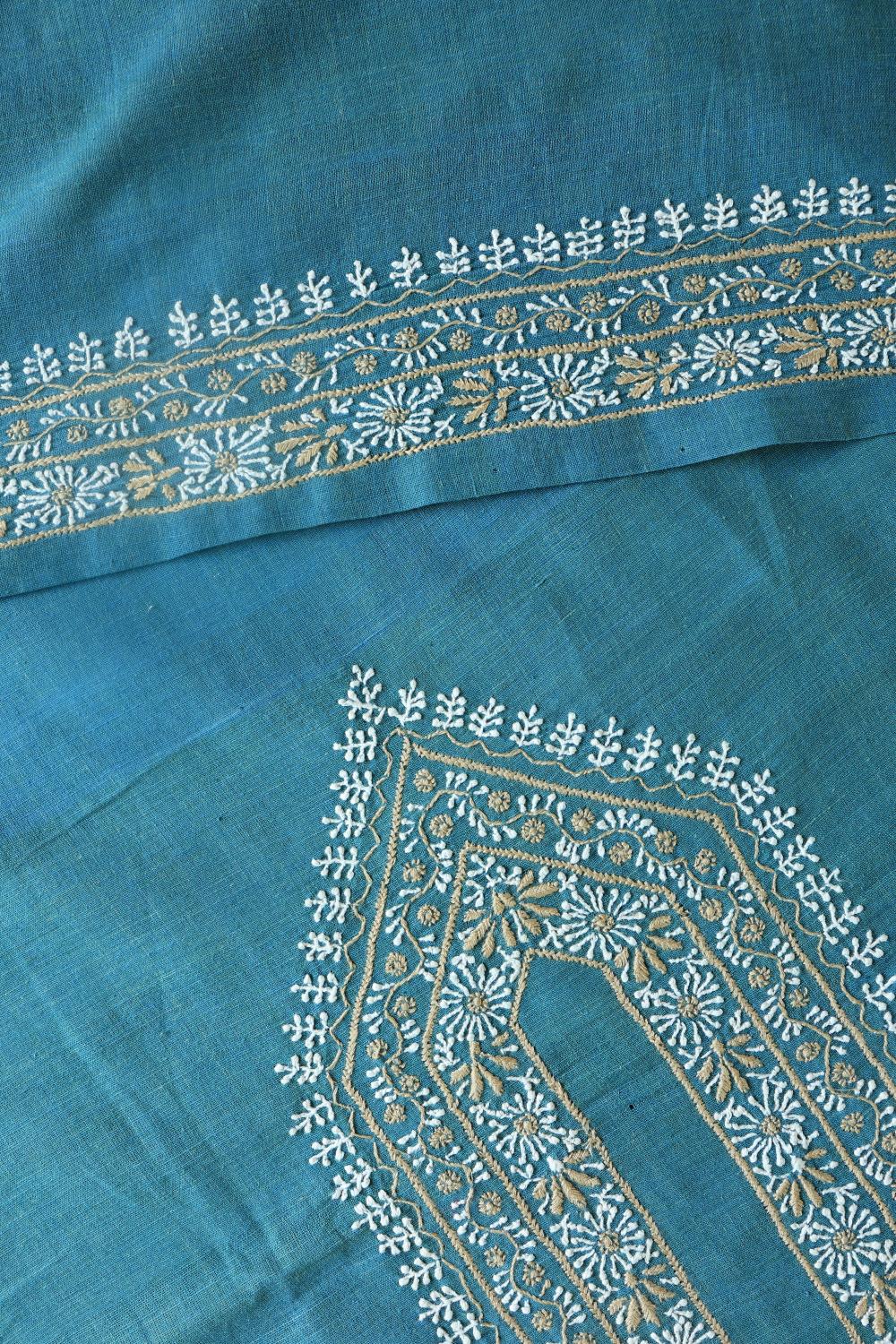 Blue Malkha Handspun Khadi Kurtas Unisex Fabrics