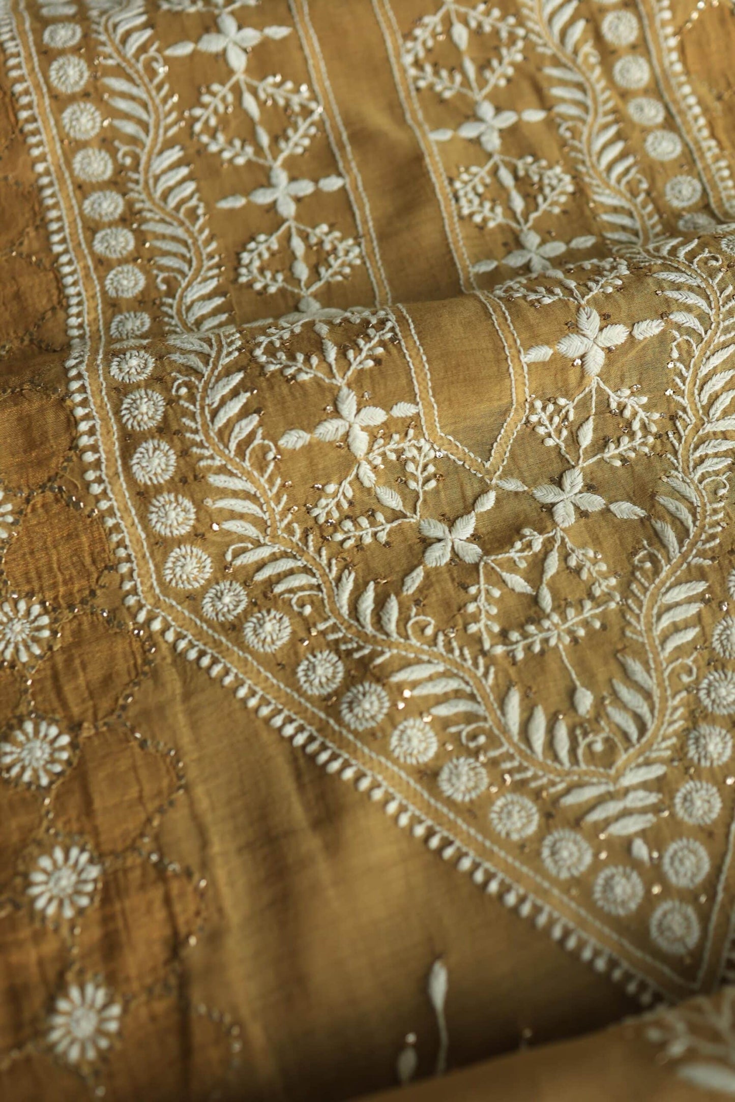 Daraz Chanderi Chikankari Kurta Fabrics