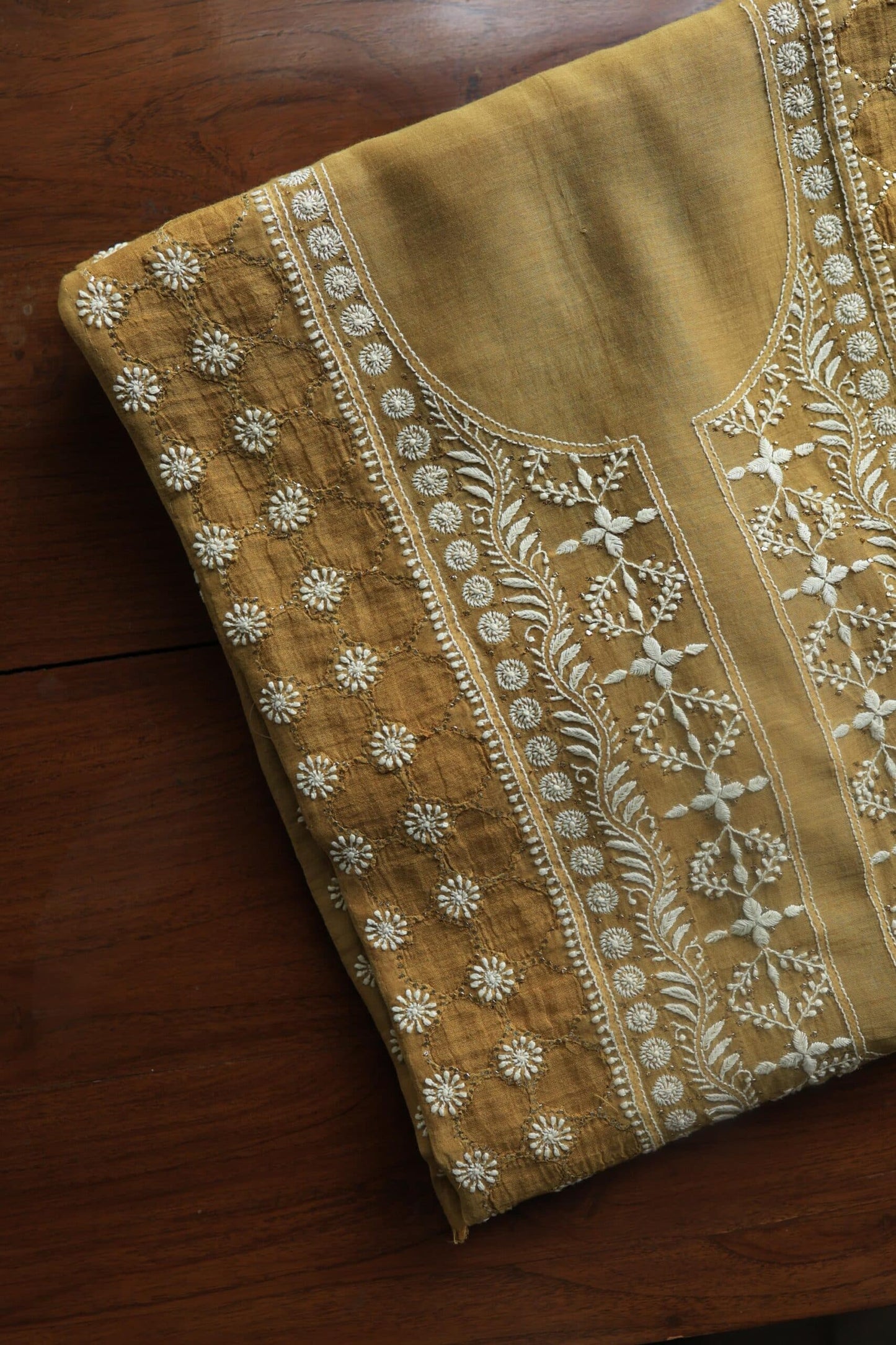 Daraz Chanderi Chikankari Kurta Fabrics