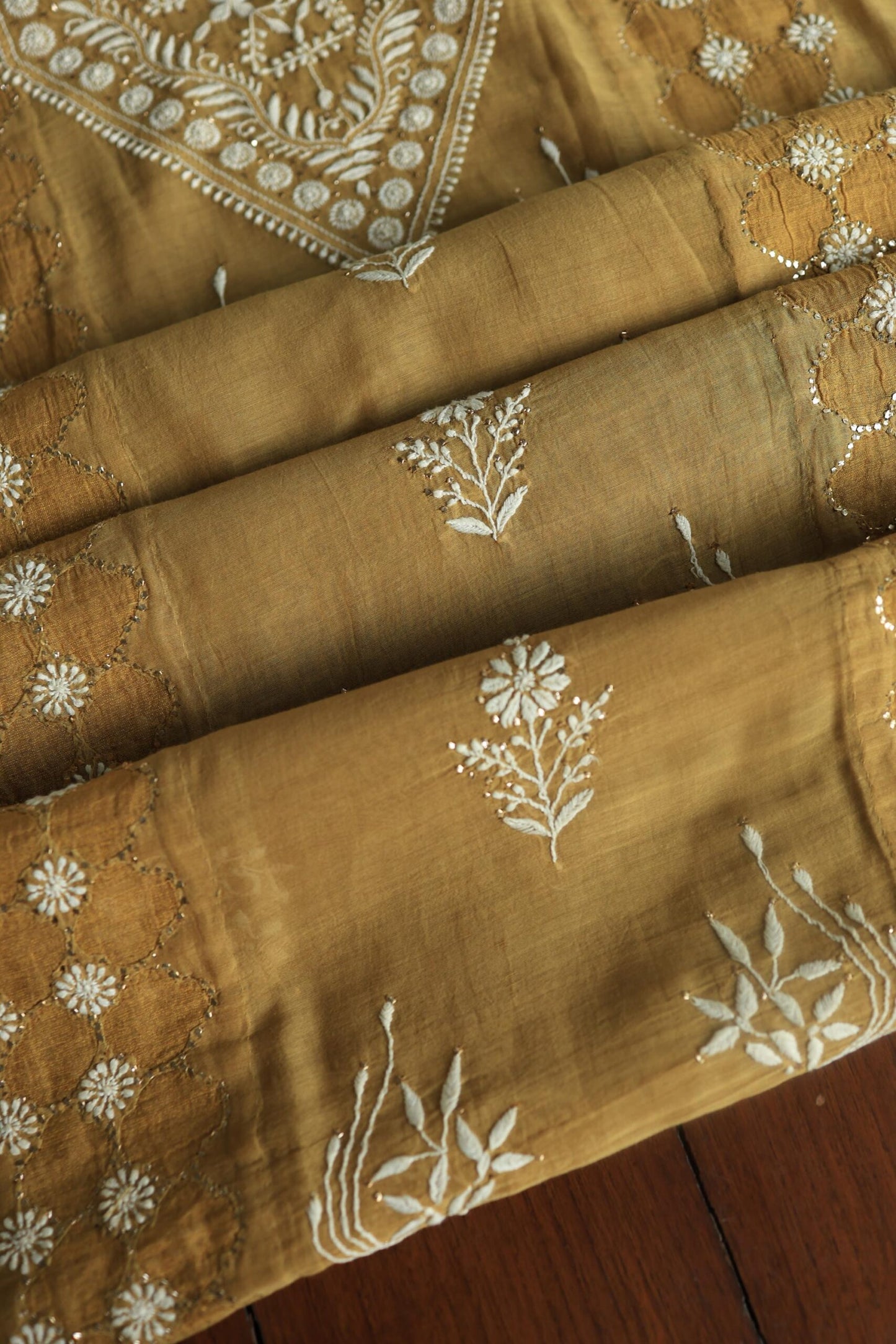 Daraz Chanderi Chikankari Kurta Fabrics
