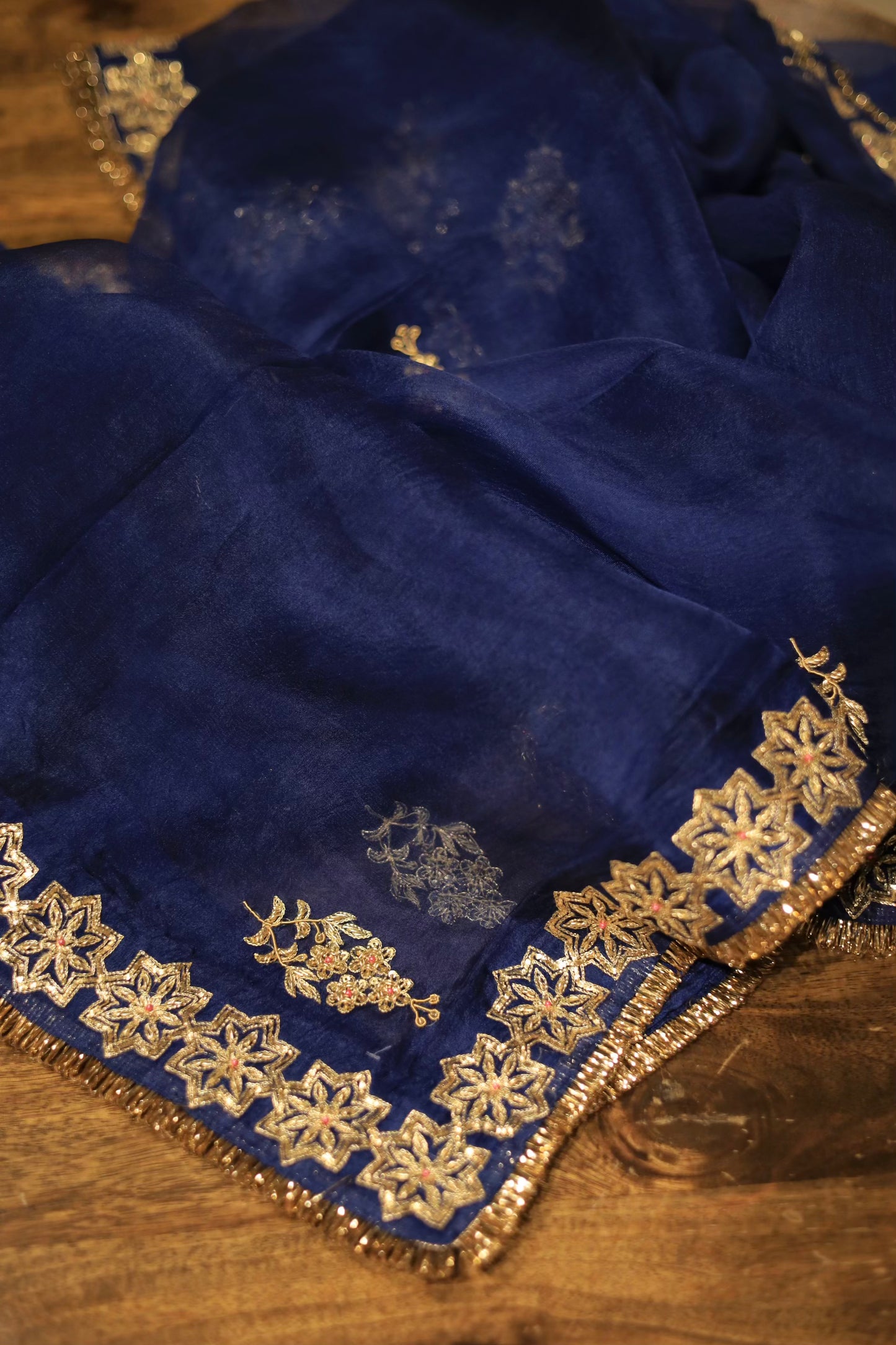Dark Blue Shade | Saman Velvet Ready To Wear Kurta Set