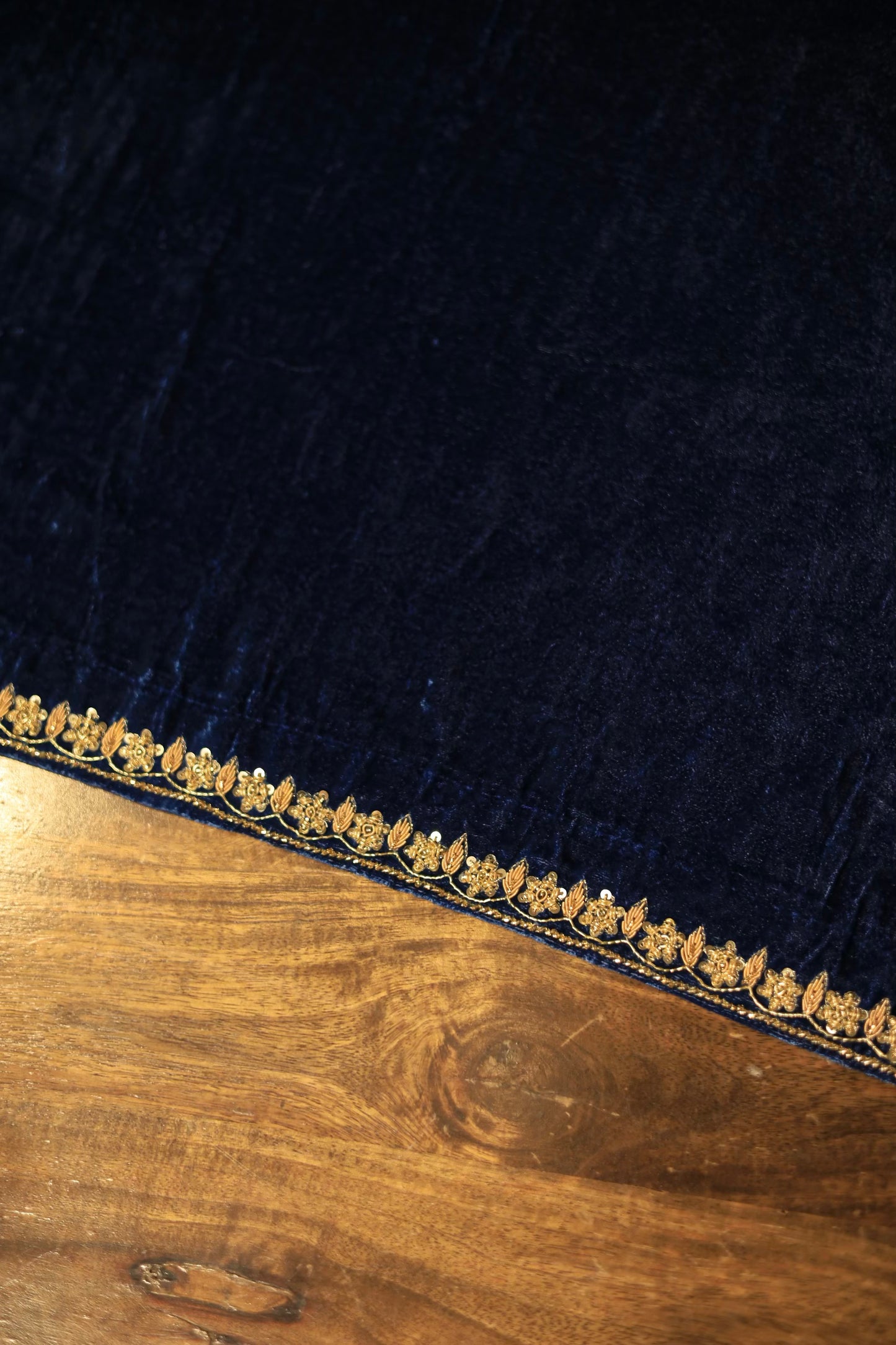 Dark Blue Shade | Saman Velvet Ready To Wear Kurta Set