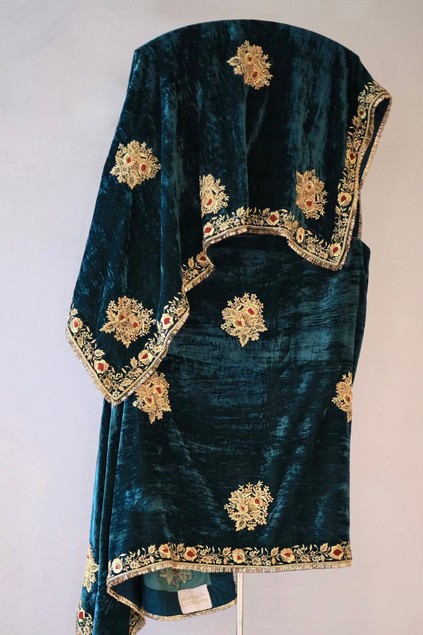 Dark Blue Shade Saman Velvet Shawls