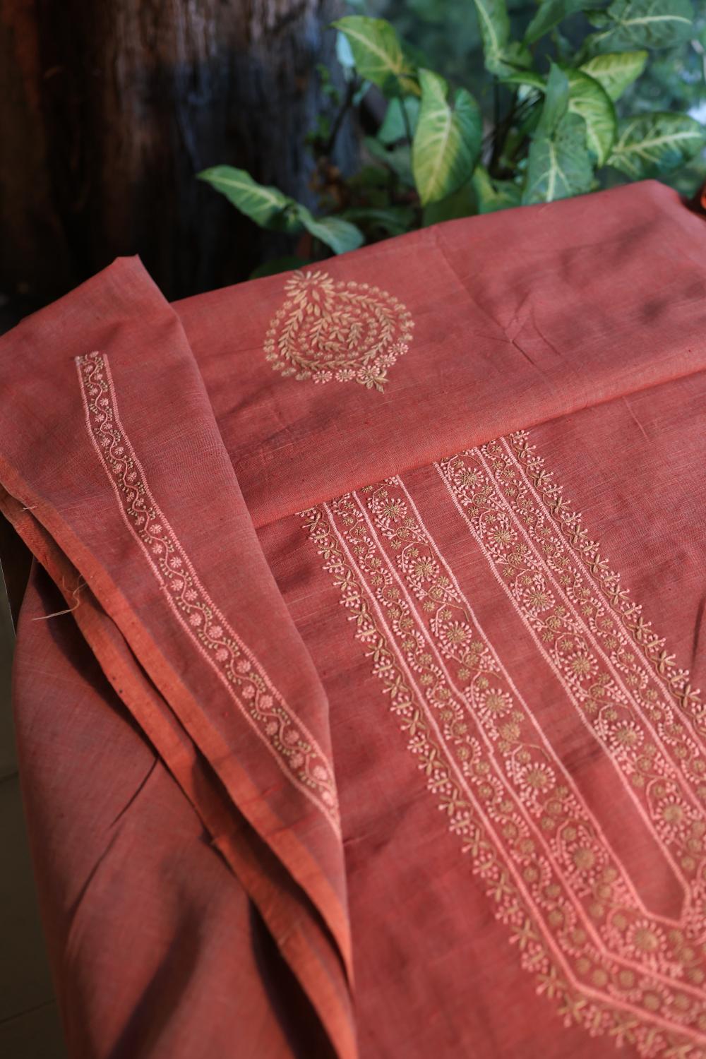 Dusty Rose Malkha Handspun Khadi Kurtas Unisex Fabric