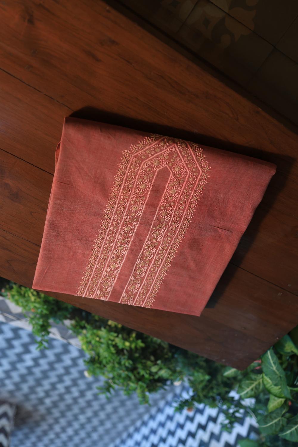 Dusty Rose Malkha Handspun Khadi Kurtas Unisex Fabric