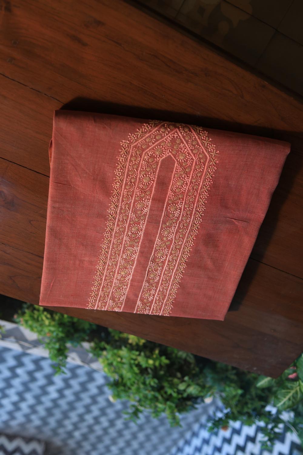 Dusty Rose Malkha Handspun Khadi Kurtas Unisex Fabric