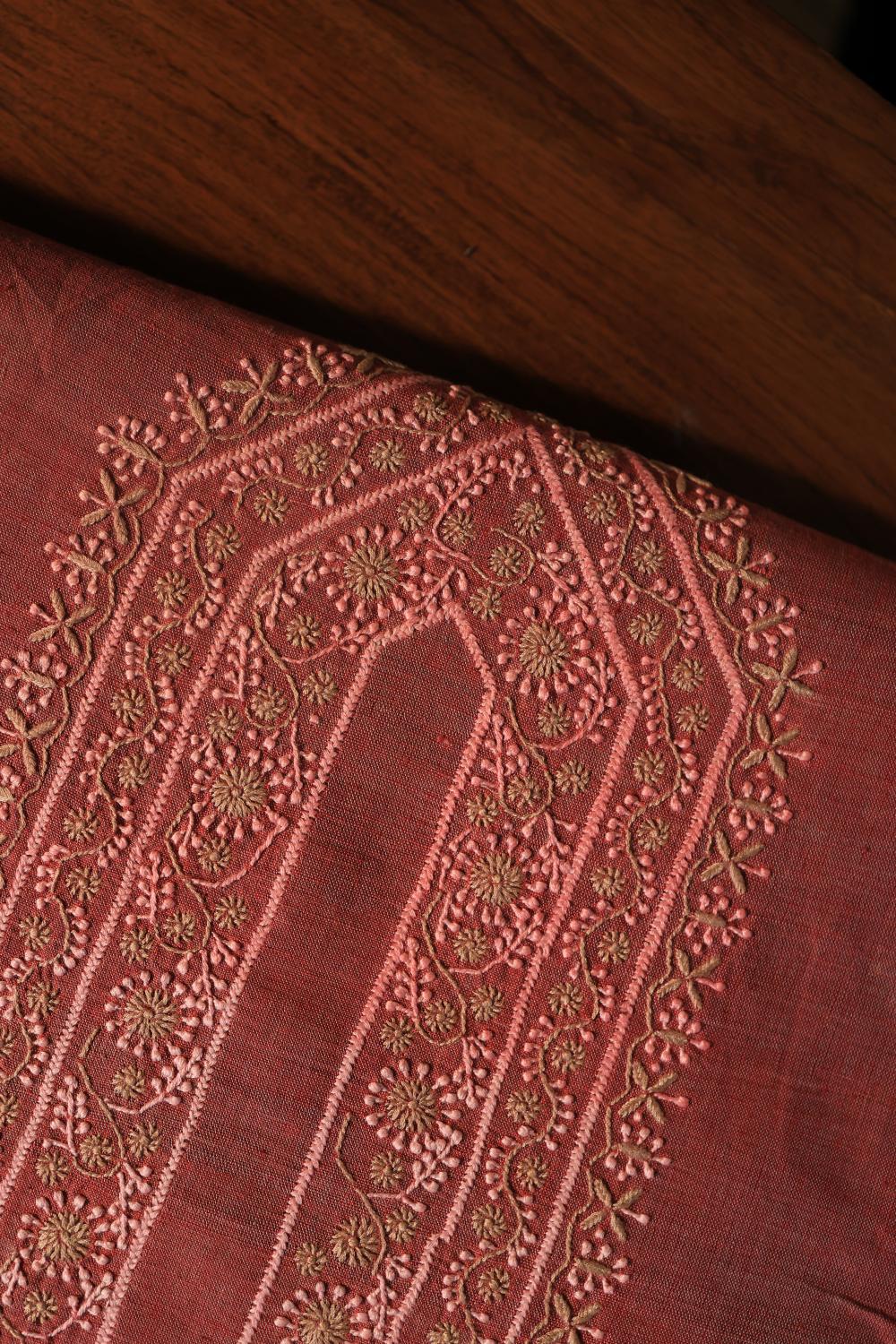Dusty Rose Malkha Handspun Khadi Kurtas Unisex Fabric