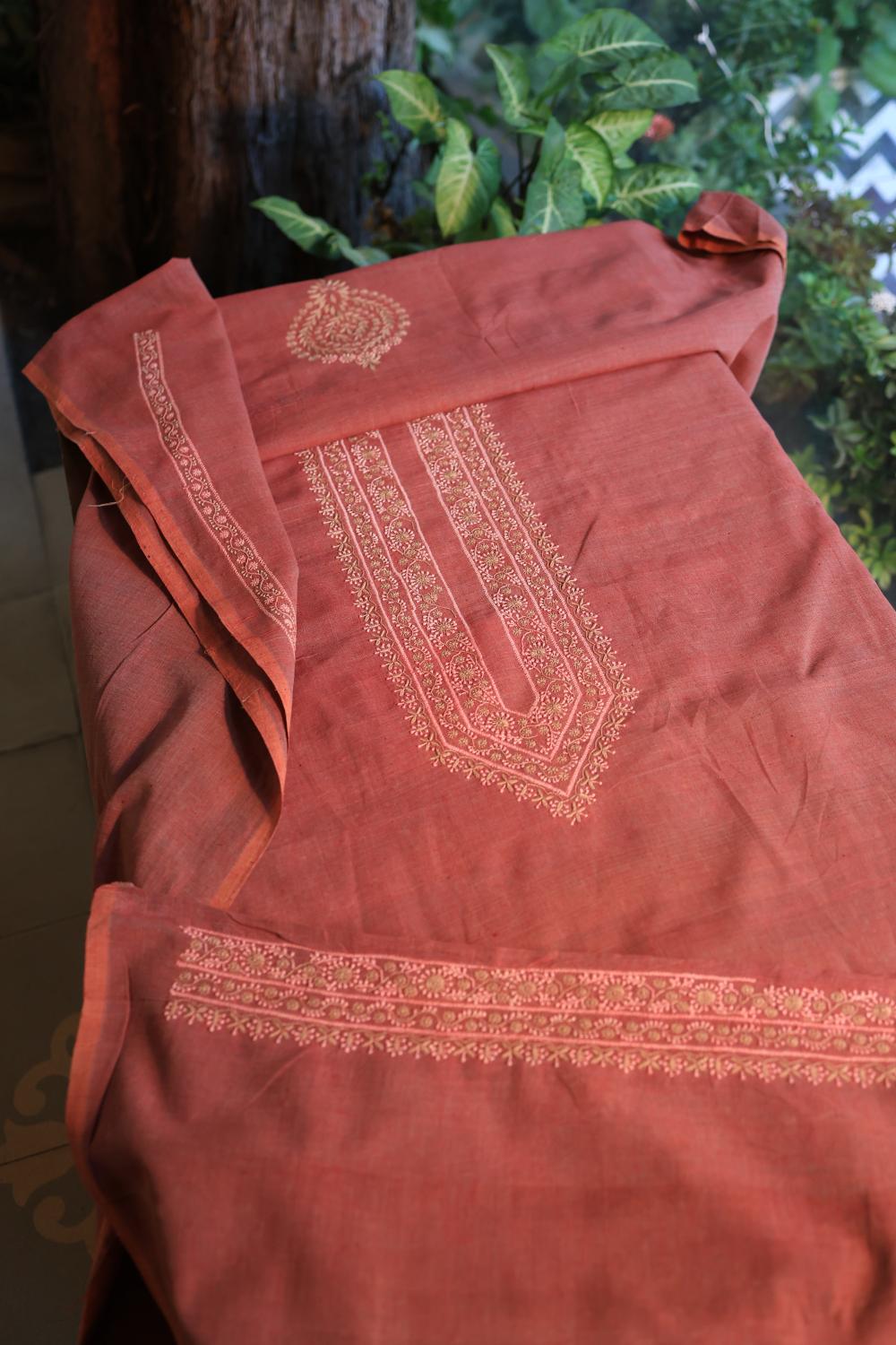 Dusty Rose Malkha Handspun Khadi Kurtas Unisex Fabric