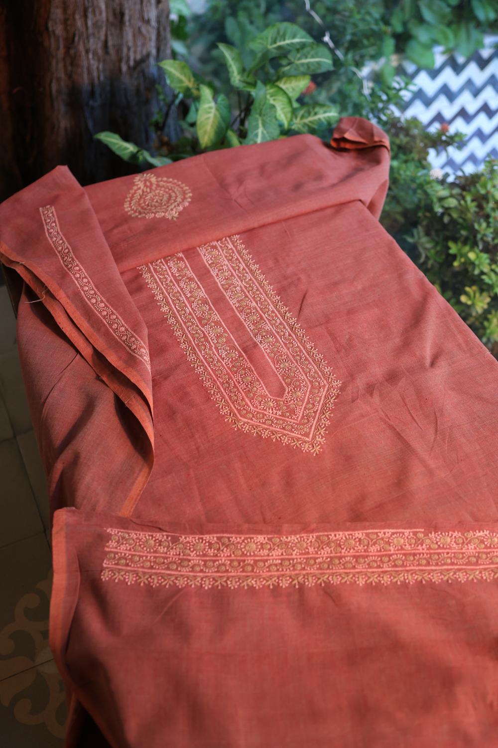 Dusty Rose Malkha Handspun Khadi Kurtas Unisex Fabric