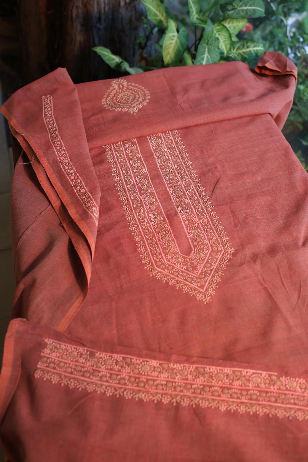 Dusty Rose Malkha Handspun Khadi Kurtas Unisex Fabric