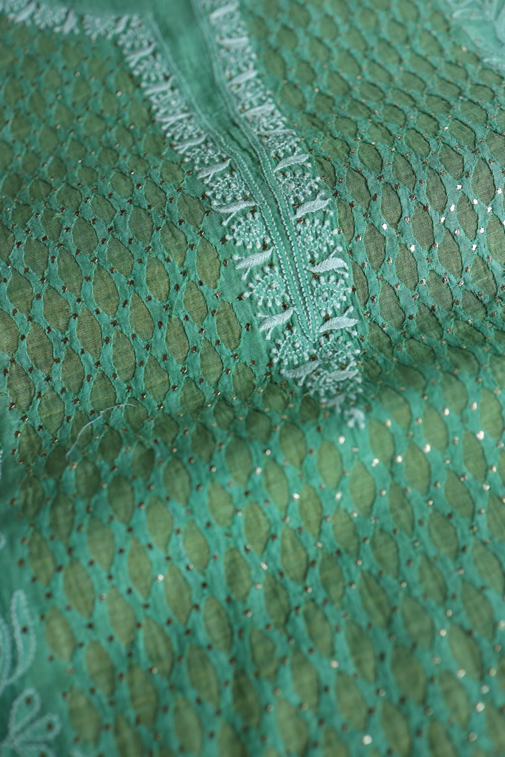 Green Daraz Chikankari Kurta Fabrics