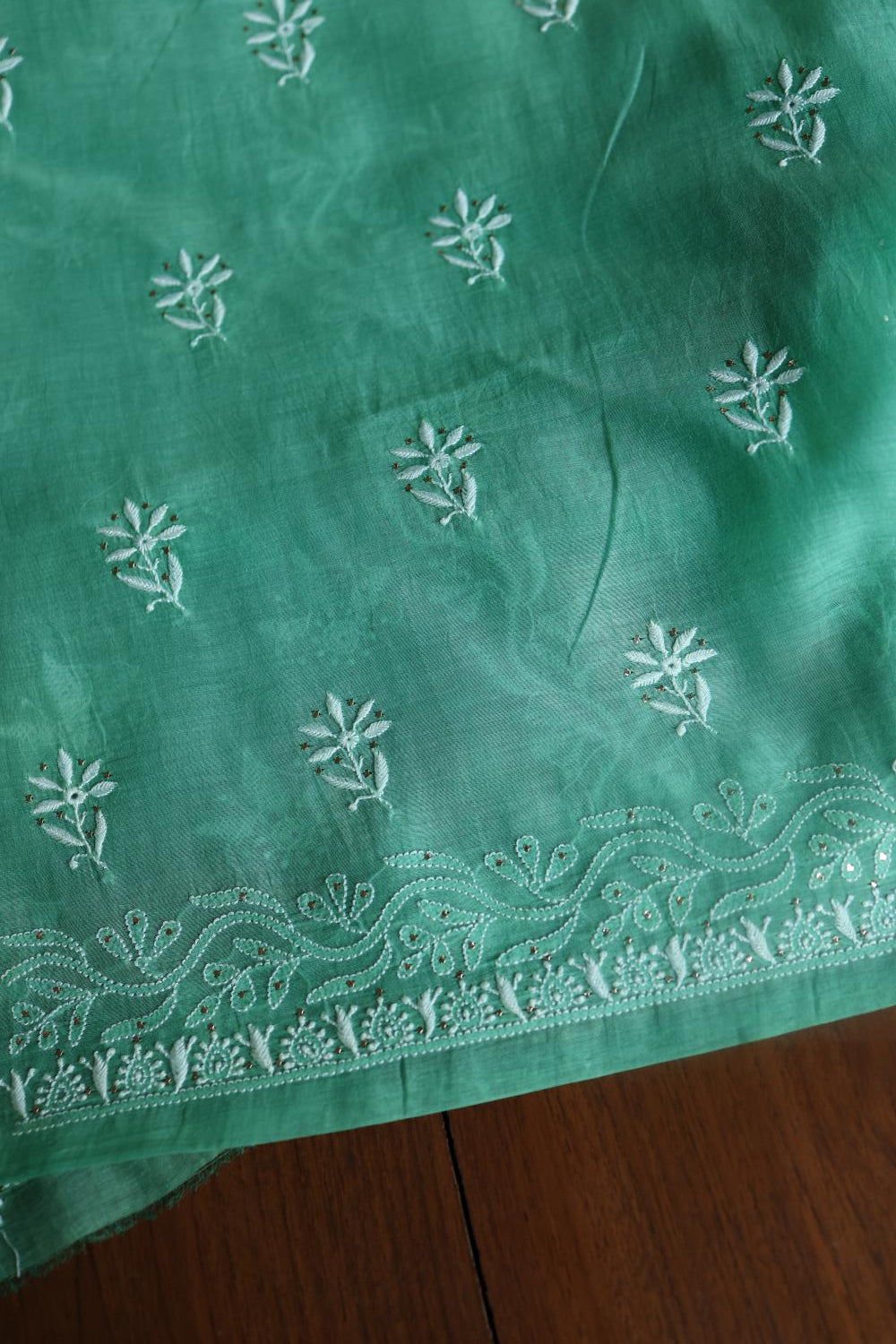 Green Daraz Chikankari Kurta Fabrics
