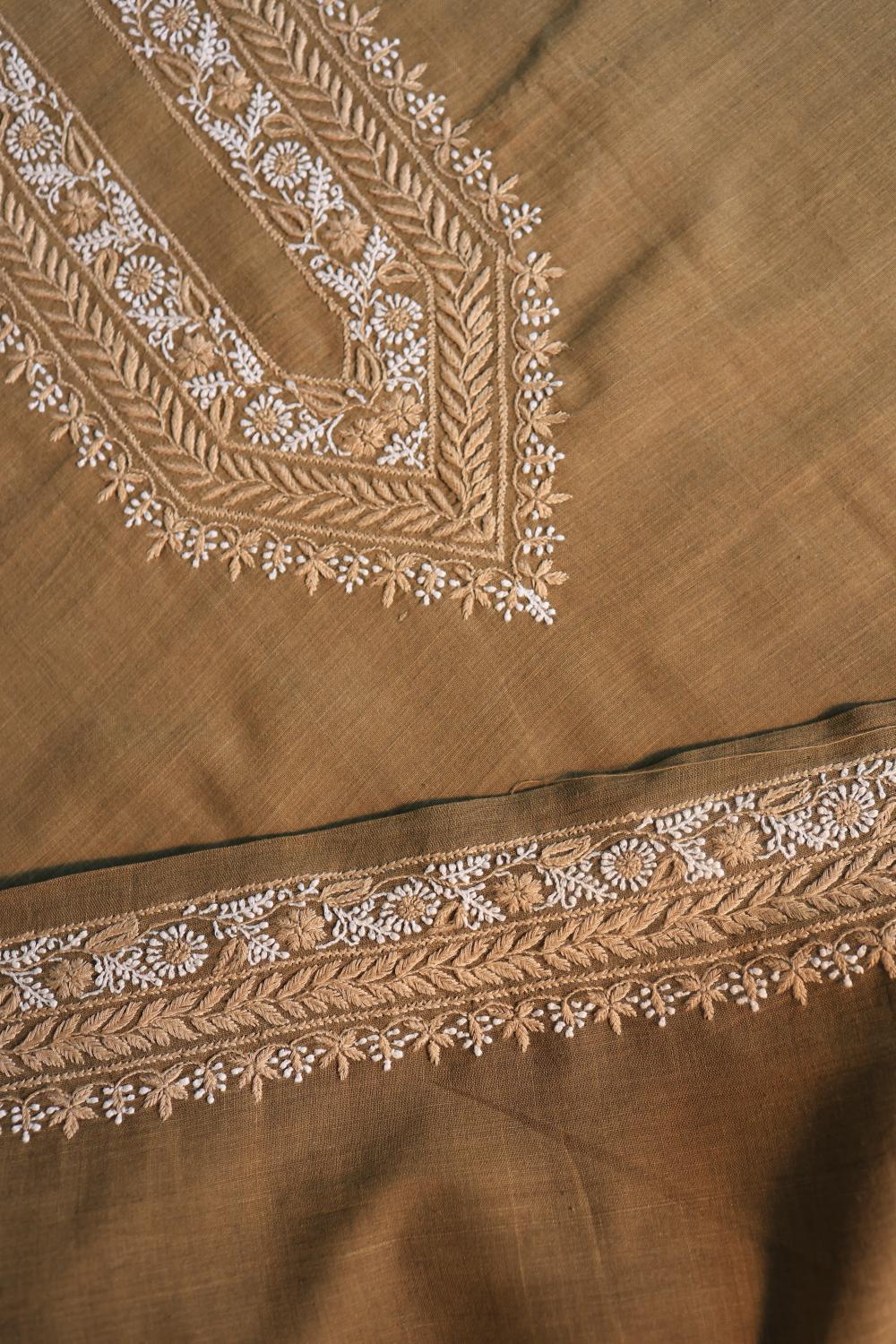 Green Malkha Handspun Khadi Kurtas Unisex Fabric