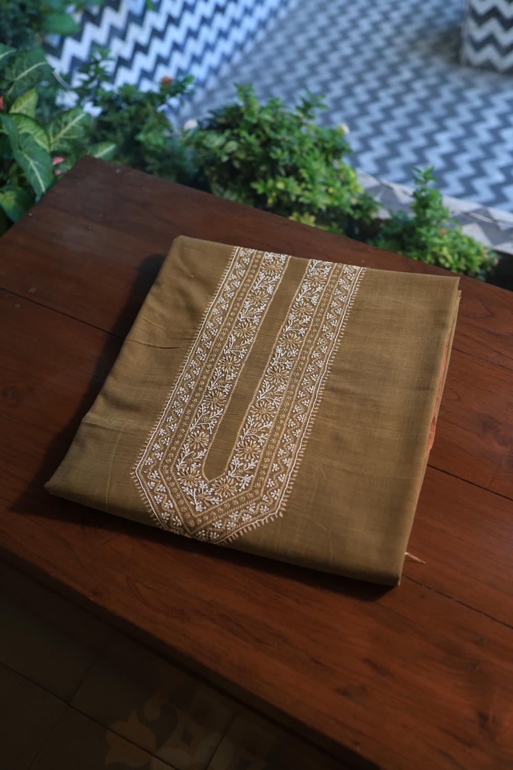 Green Malkha Handspun Khadi Kurtas Unisex Fabric