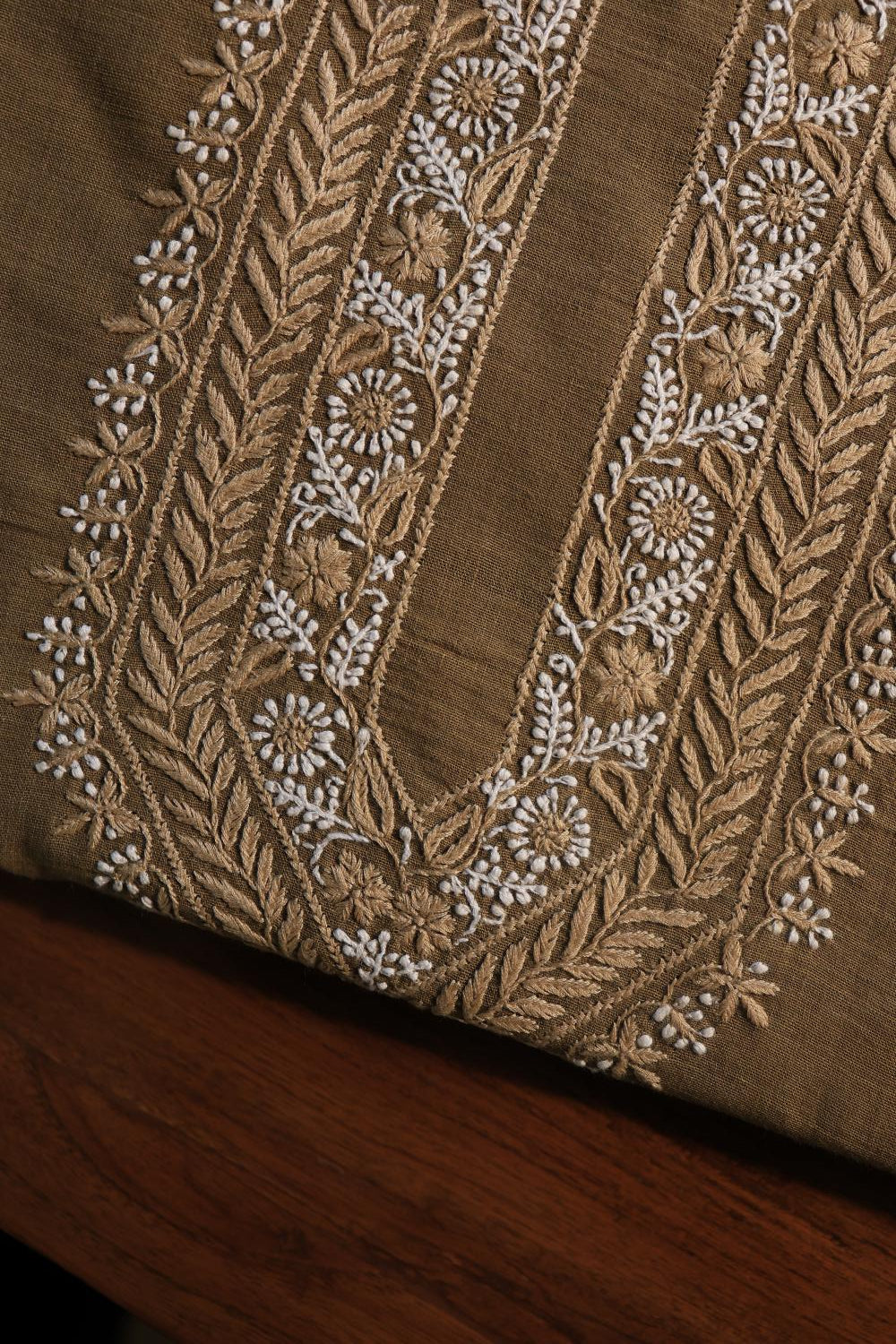 Green Malkha Handspun Khadi Kurtas Unisex Fabric