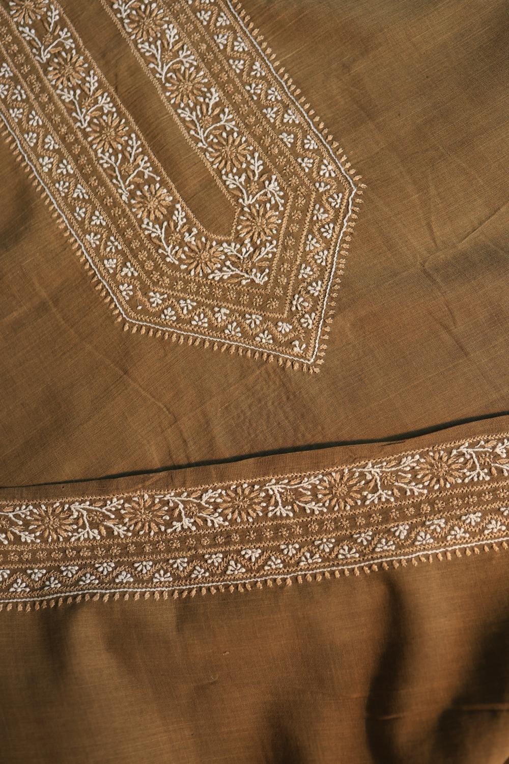Green Malkha Handspun Khadi Kurtas Unisex Fabric