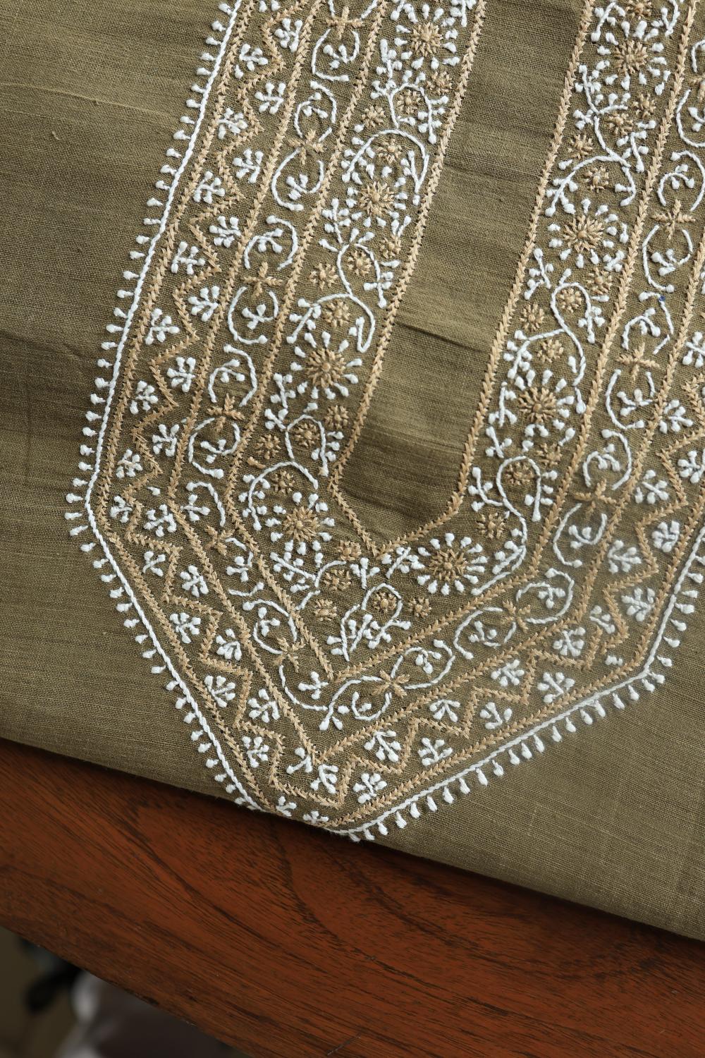Green Malkha Handspun Khadi Kurtas Unisex Fabrics