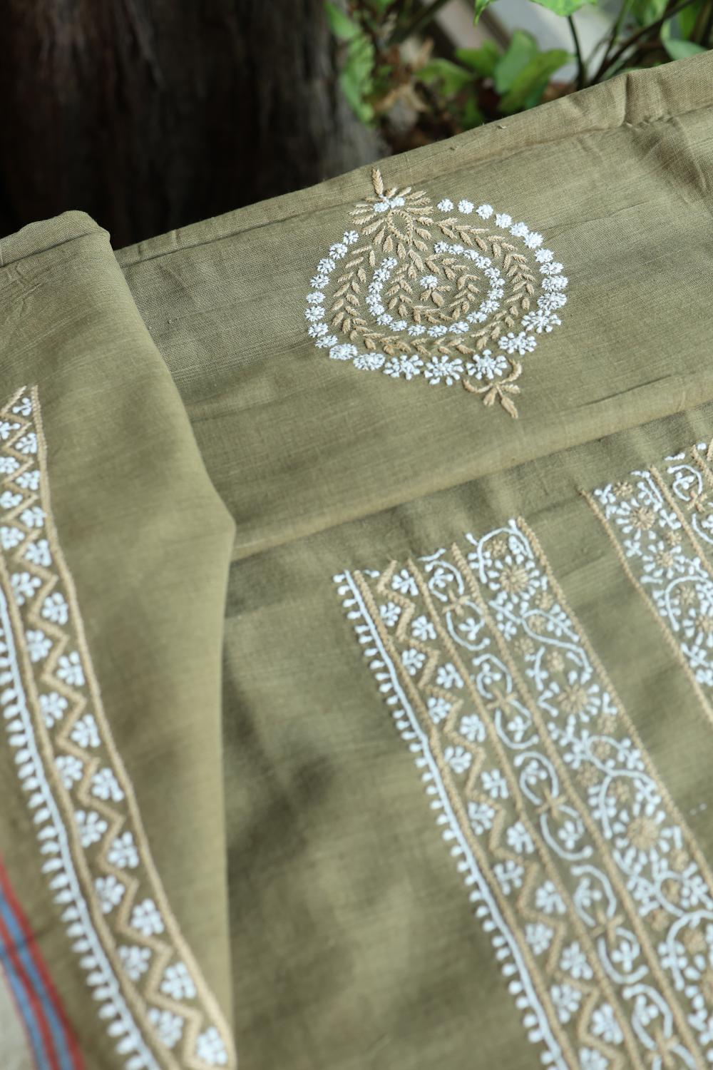 Green Malkha Handspun Khadi Kurtas Unisex Fabrics
