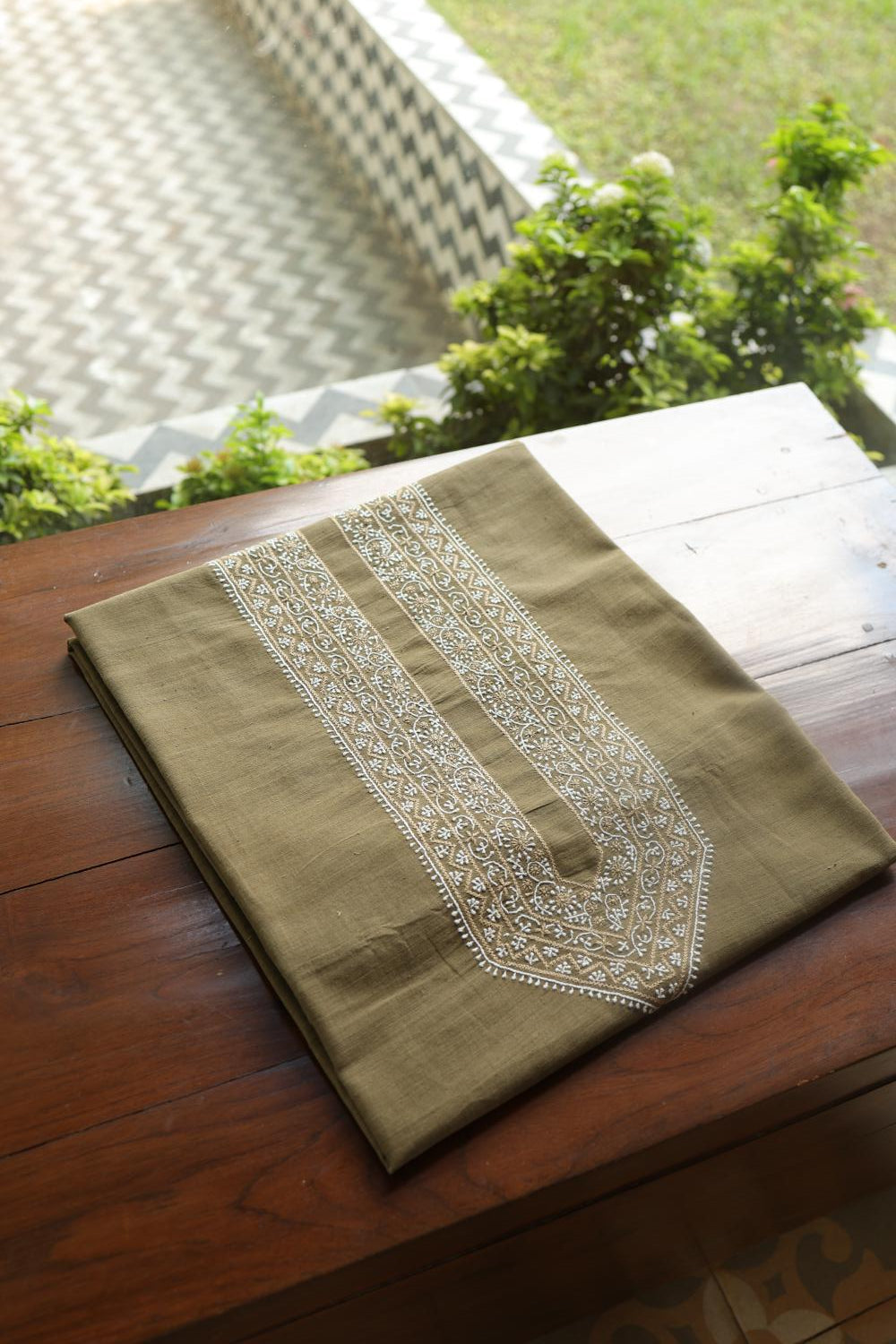 Green Malkha Handspun Khadi Kurtas Unisex Fabrics