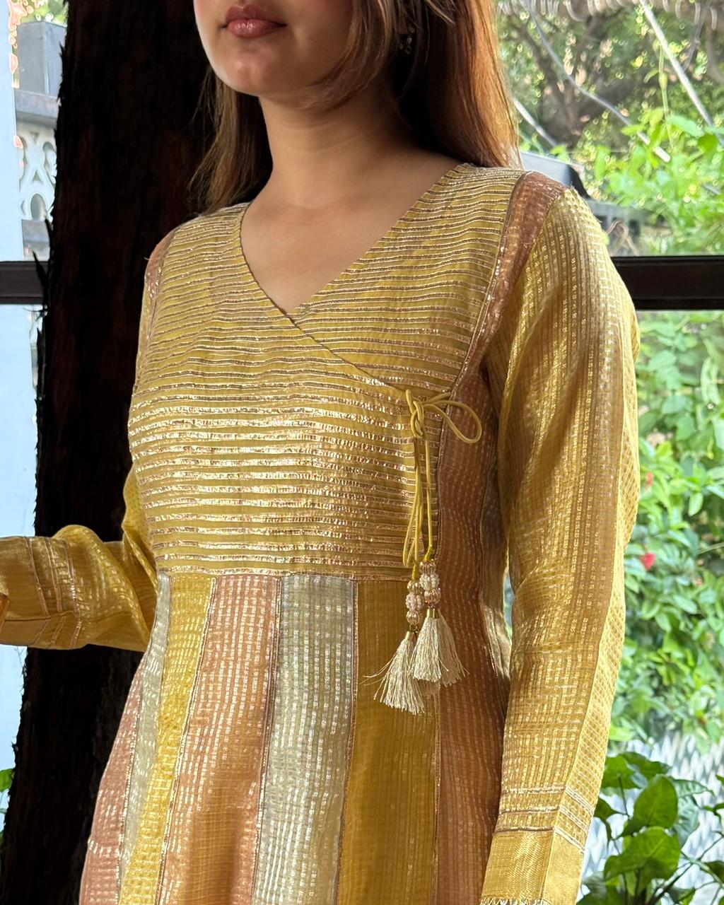 Handloom Tissue Kota Cassata Anarkali