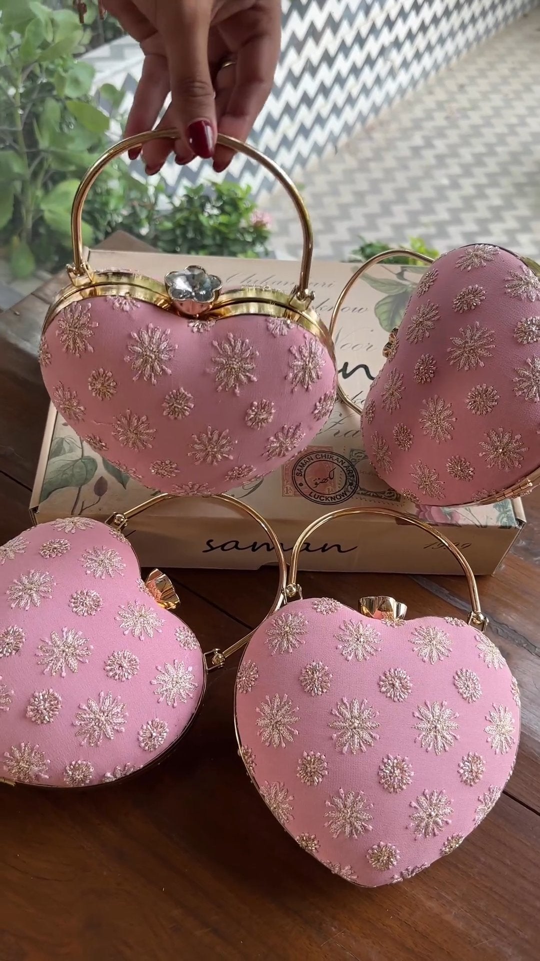 Head Shaped Chikankari Sling Bag
