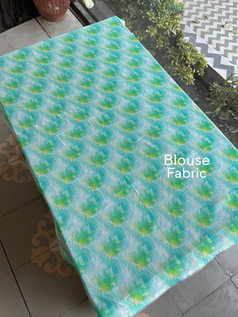 Ivory Multicolor Handloom Silk Saree with Color Block & Striped Weave