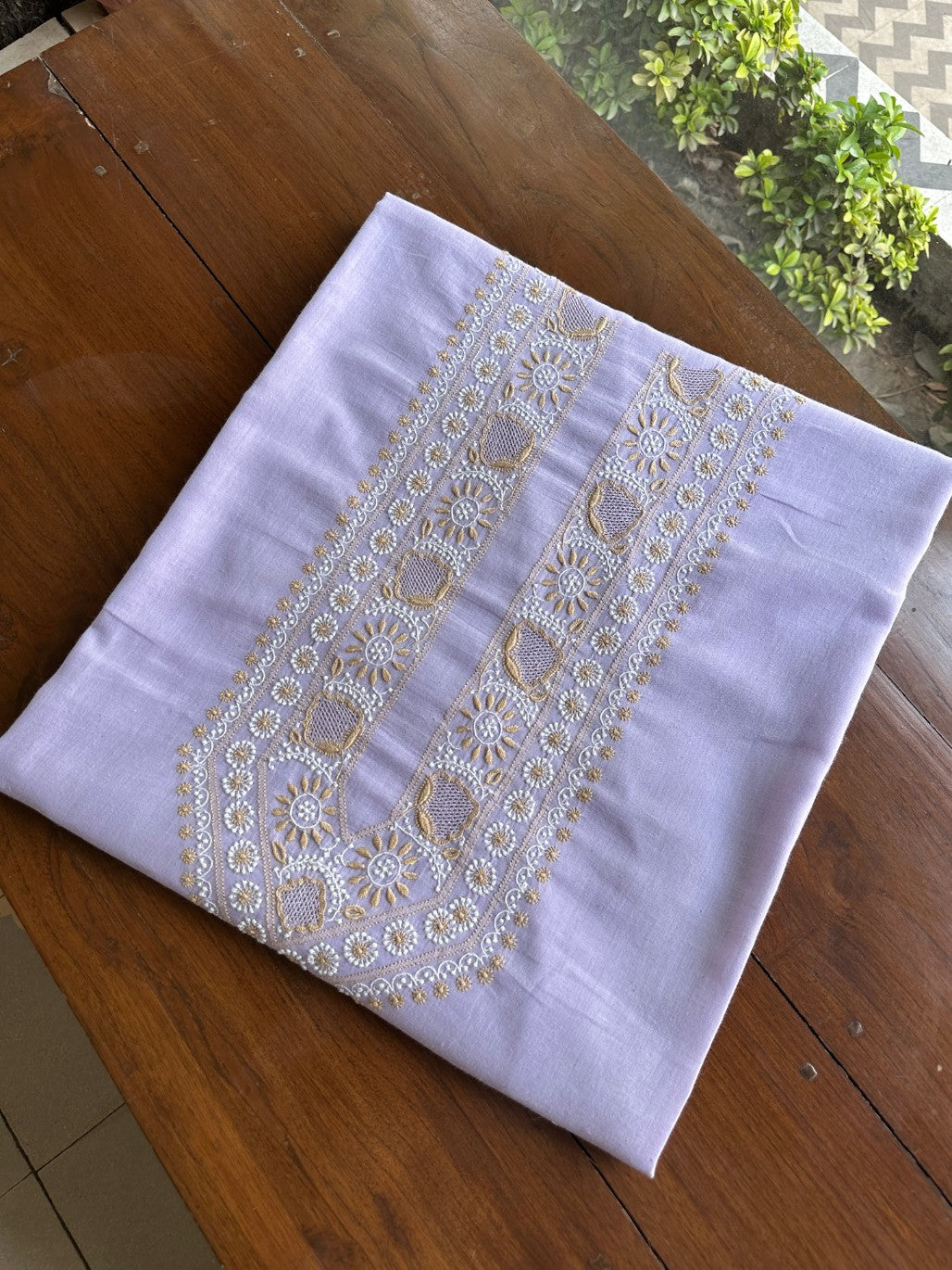 Lavender Shade Shade Unisex Chikankari Bengal Muslin Kurtas