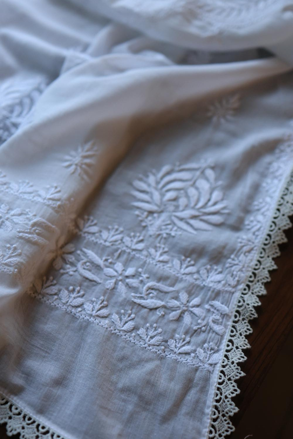 Mal Cotton Chikankari Dupatta