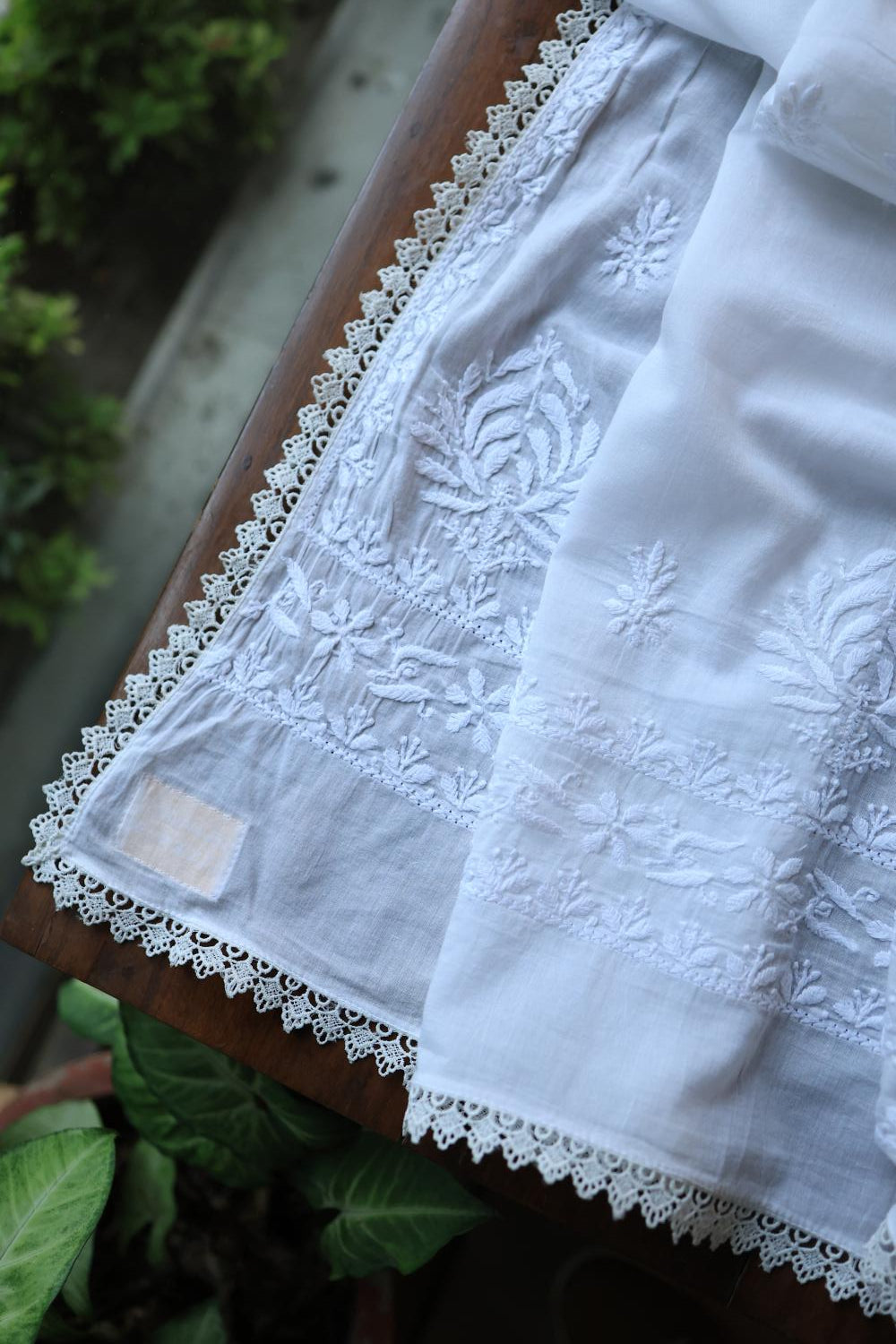 Mal Cotton Chikankari Dupatta