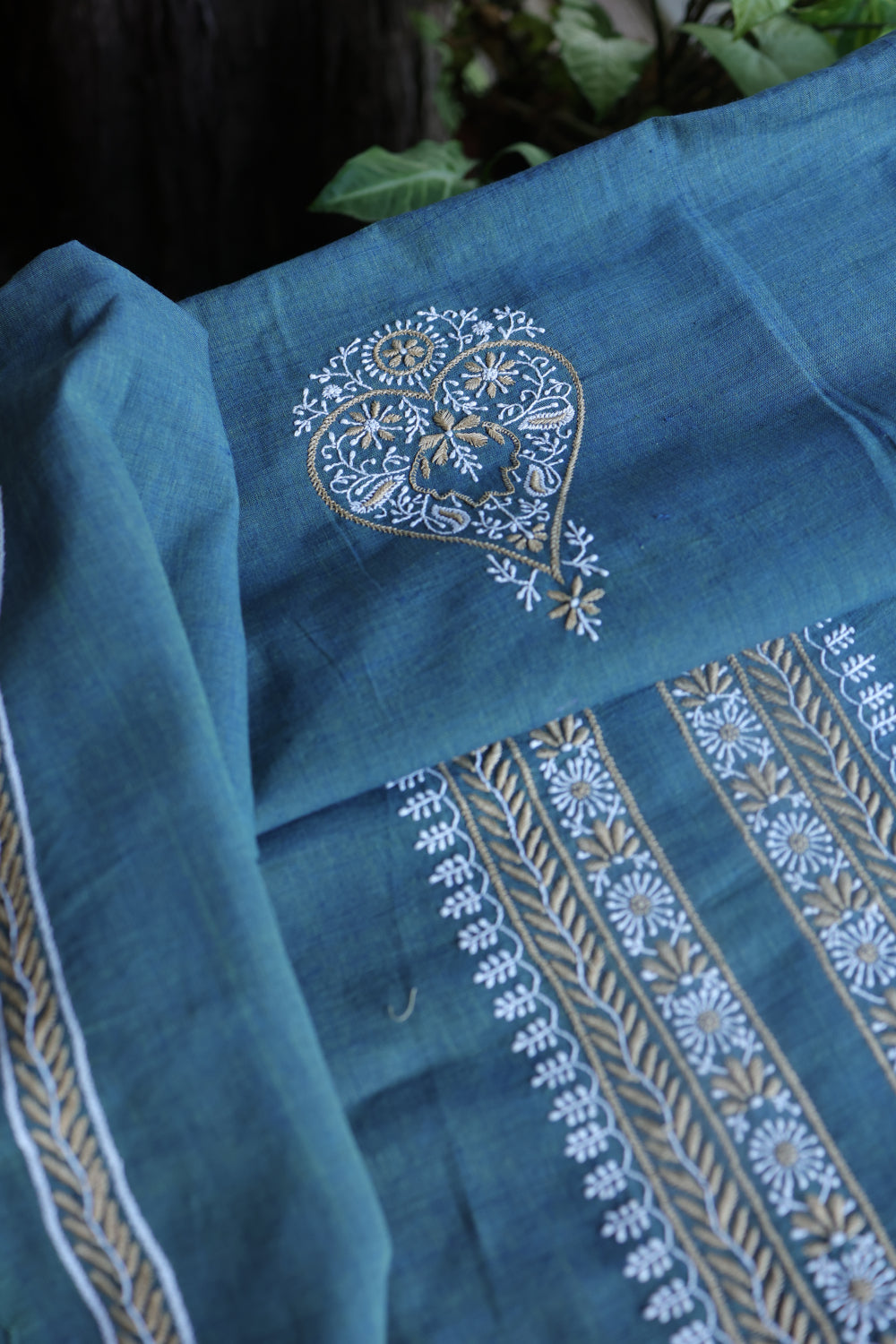 Marble Blue Malkha Handspun Khadi Kurtas Unisex Fabric