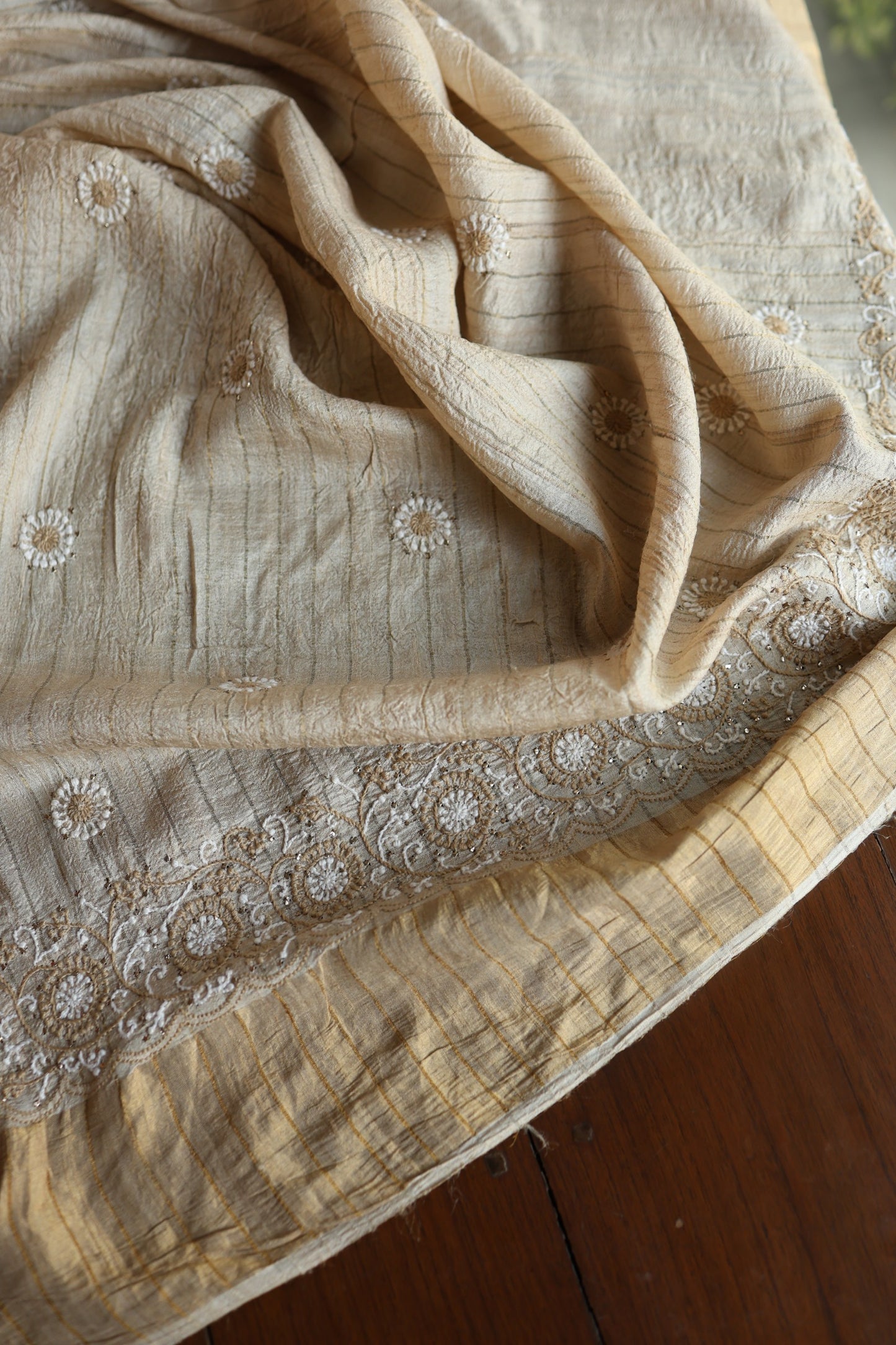Basak Natural Tussar Silk Saree