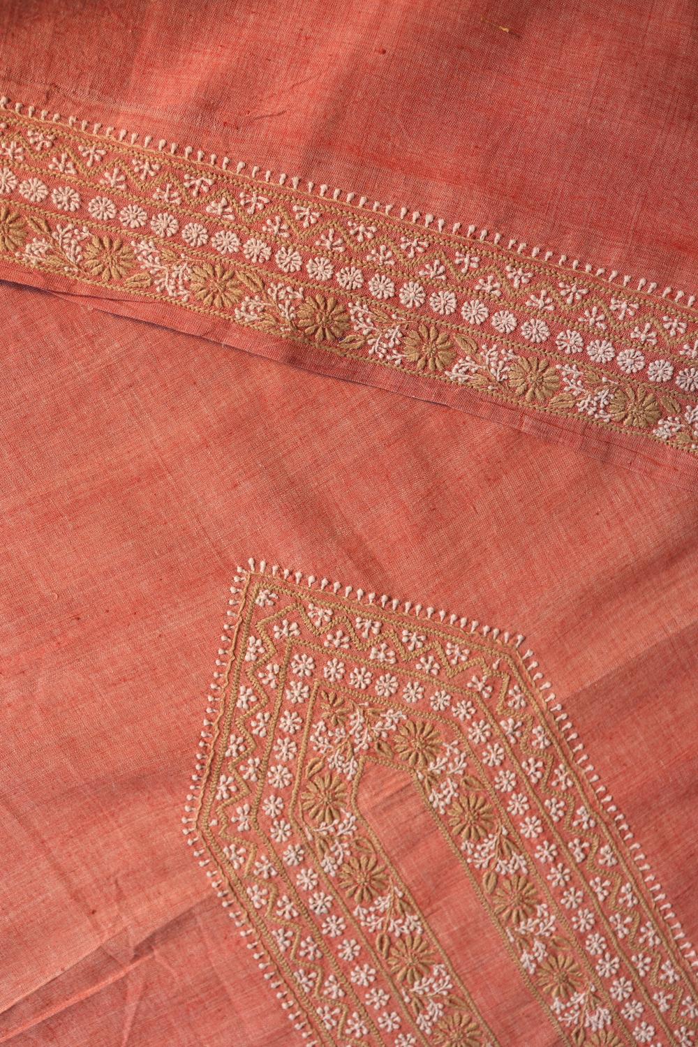Pinkish Peach Malkha Handspun Khadi Kurtas Unisex Fabric