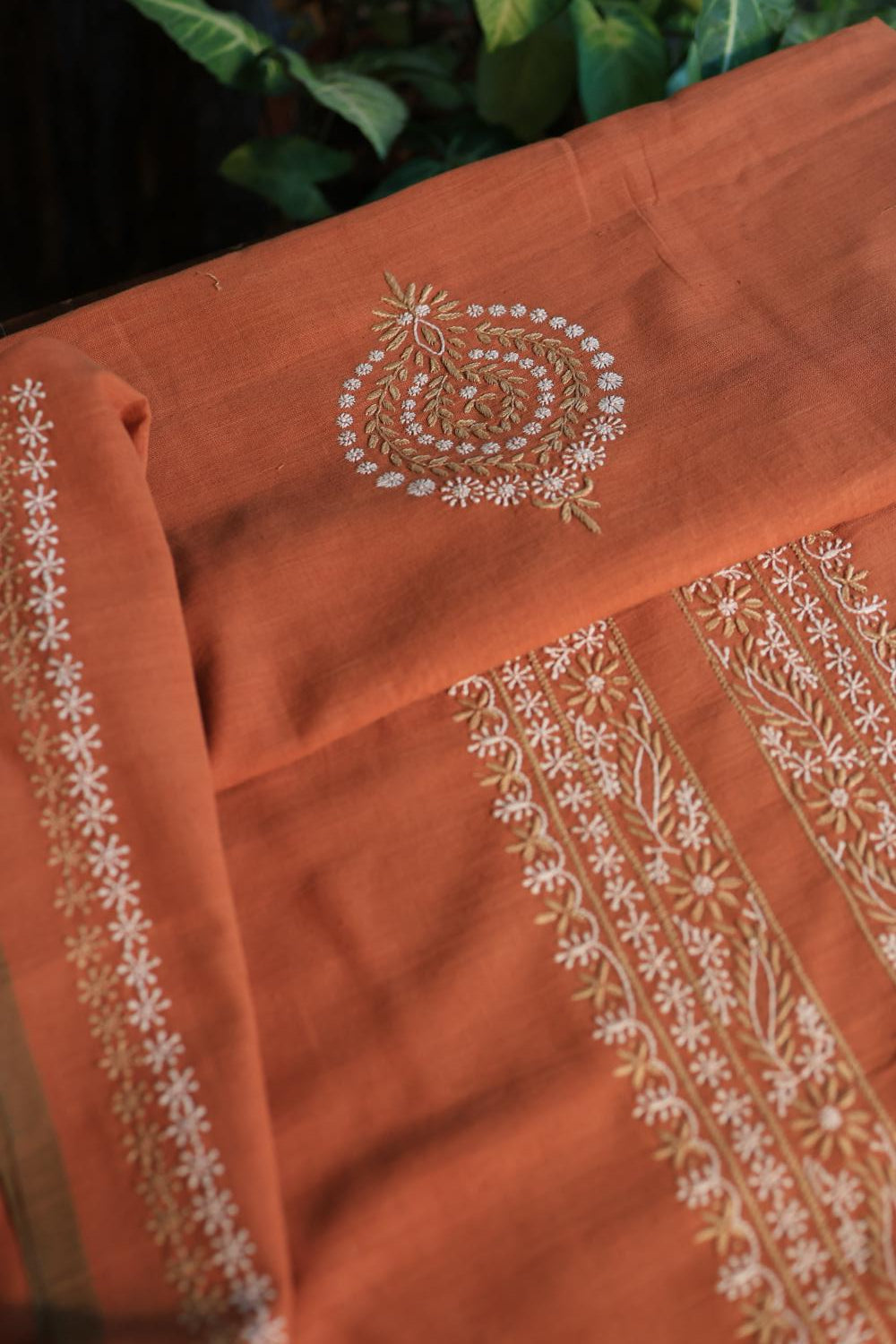 Rust Malkha Handspun Khadi Kurtas Unisex Fabric