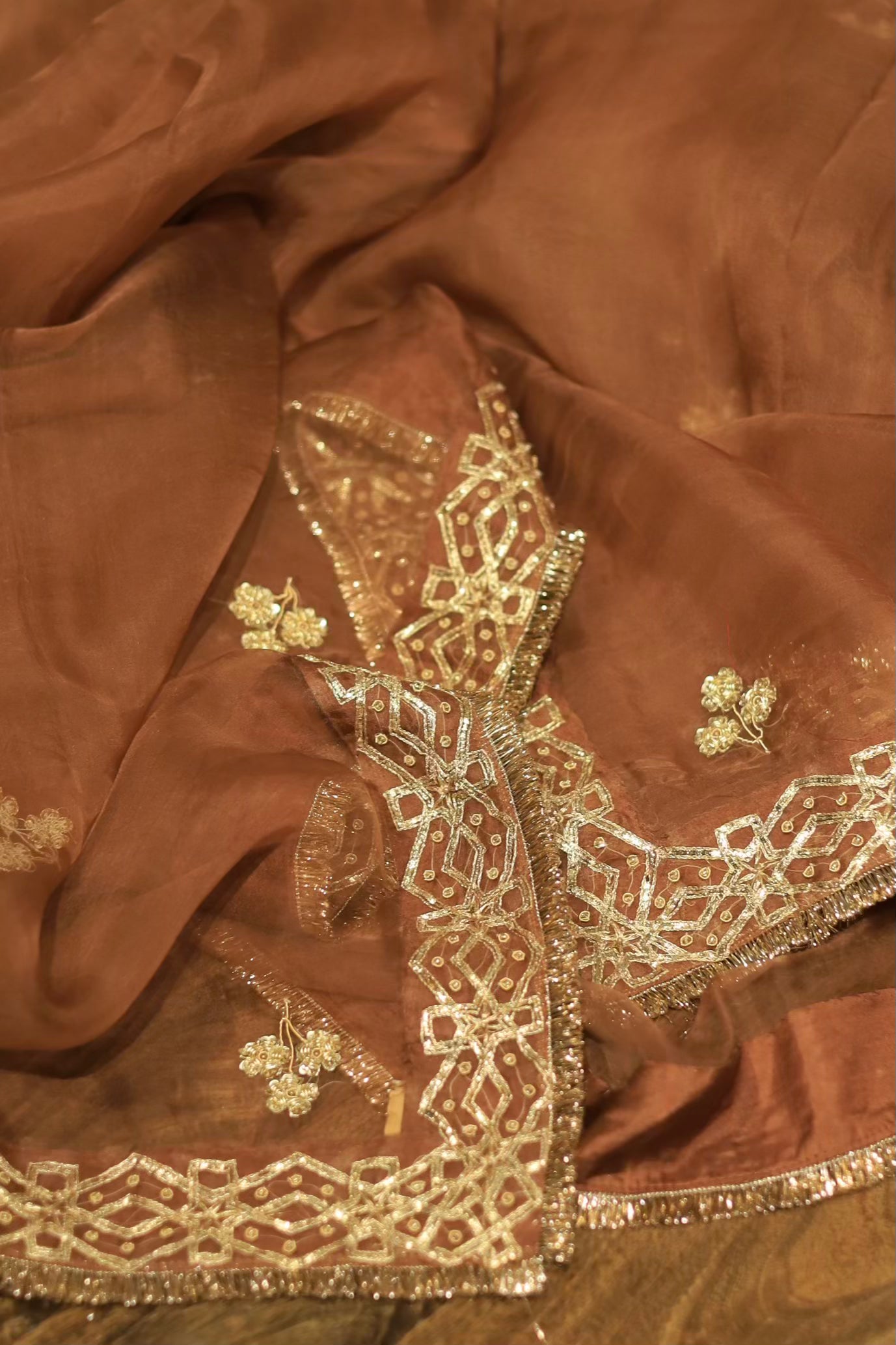 Rust Shade | Saman Velvet Ready To Wear Kurta Set