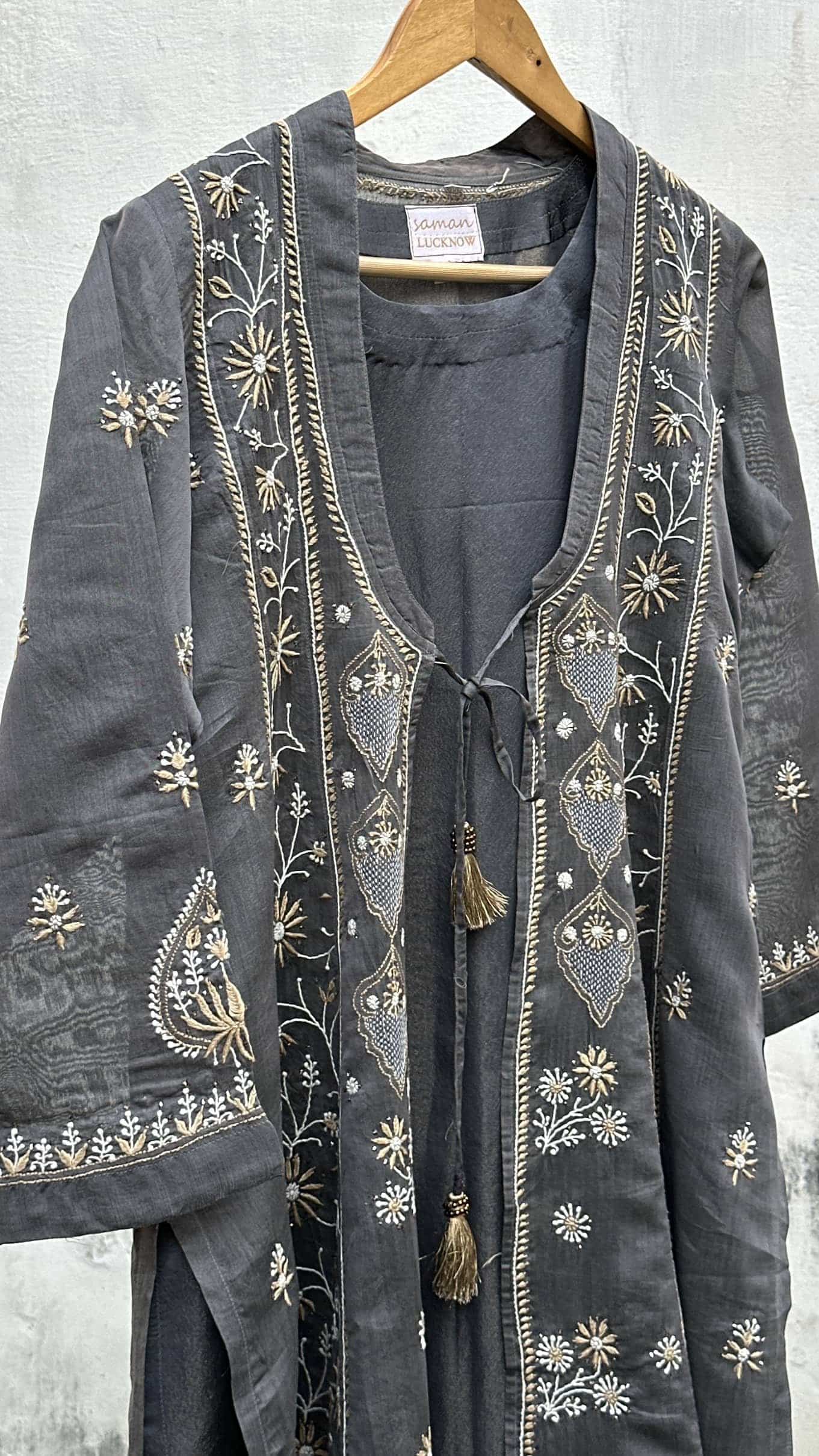 SICO Mal Chikankari Kurta With Mukaish Kamdani – Ready to Wear