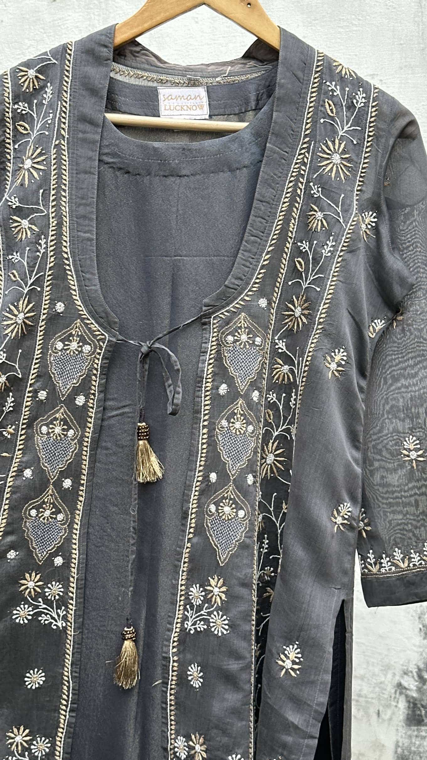 SICO Mal Chikankari Kurta With Mukaish Kamdani – Ready to Wear