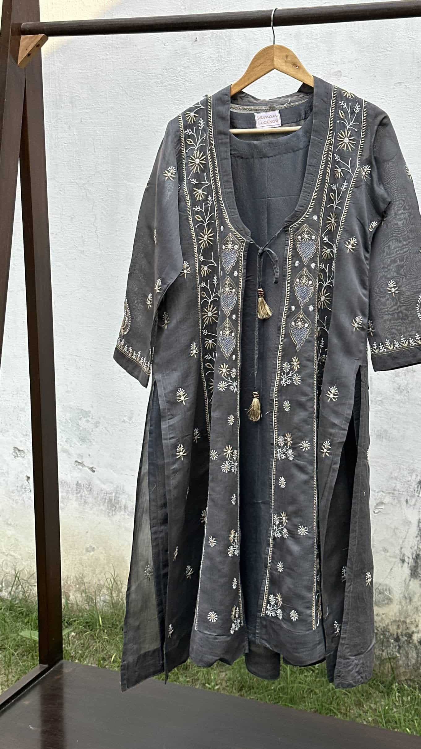 SICO Mal Chikankari Kurta With Mukaish Kamdani – Ready to Wear