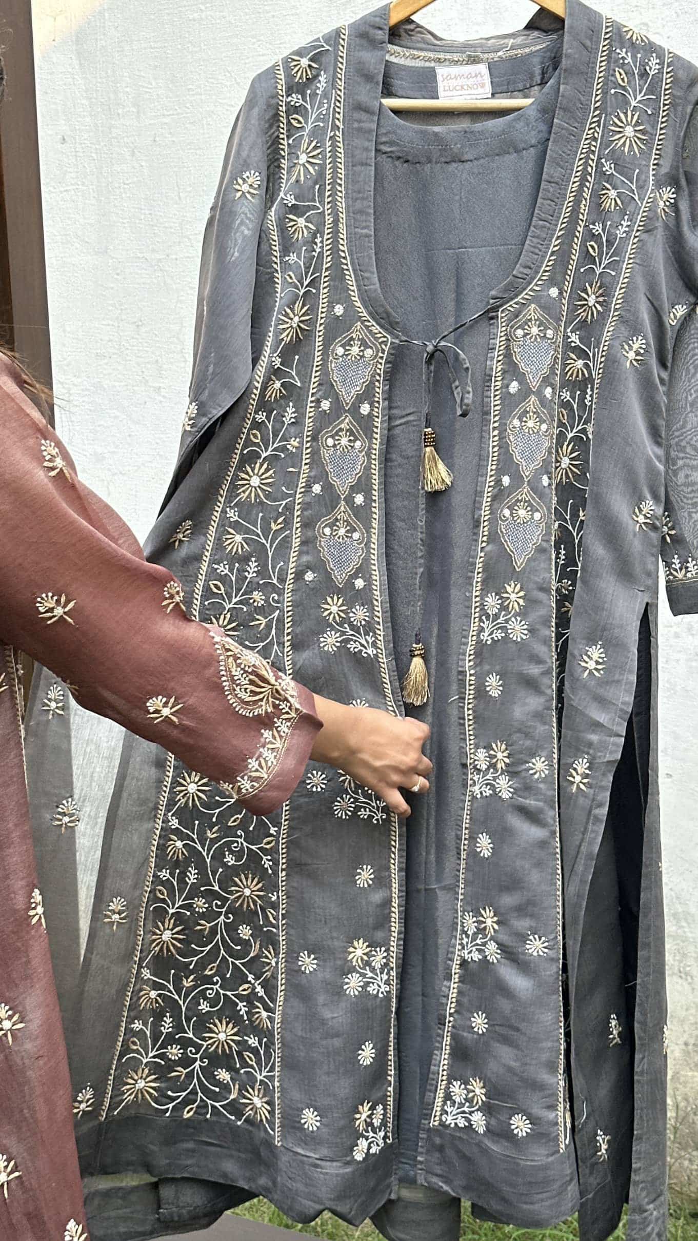 SICO Mal Chikankari Kurta With Mukaish Kamdani – Ready to Wear
