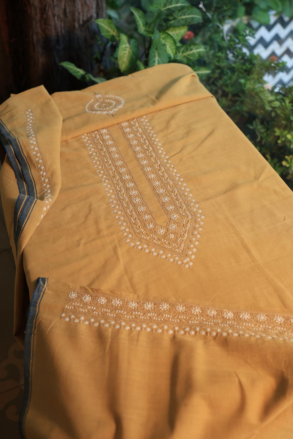 Yellow Malkha Handspun Khadi Kurtas Unisex Fabrics
