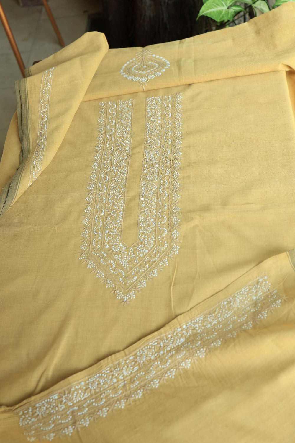 Yellow Malkha Handspun Khadi Kurtas Unisex Fabrics