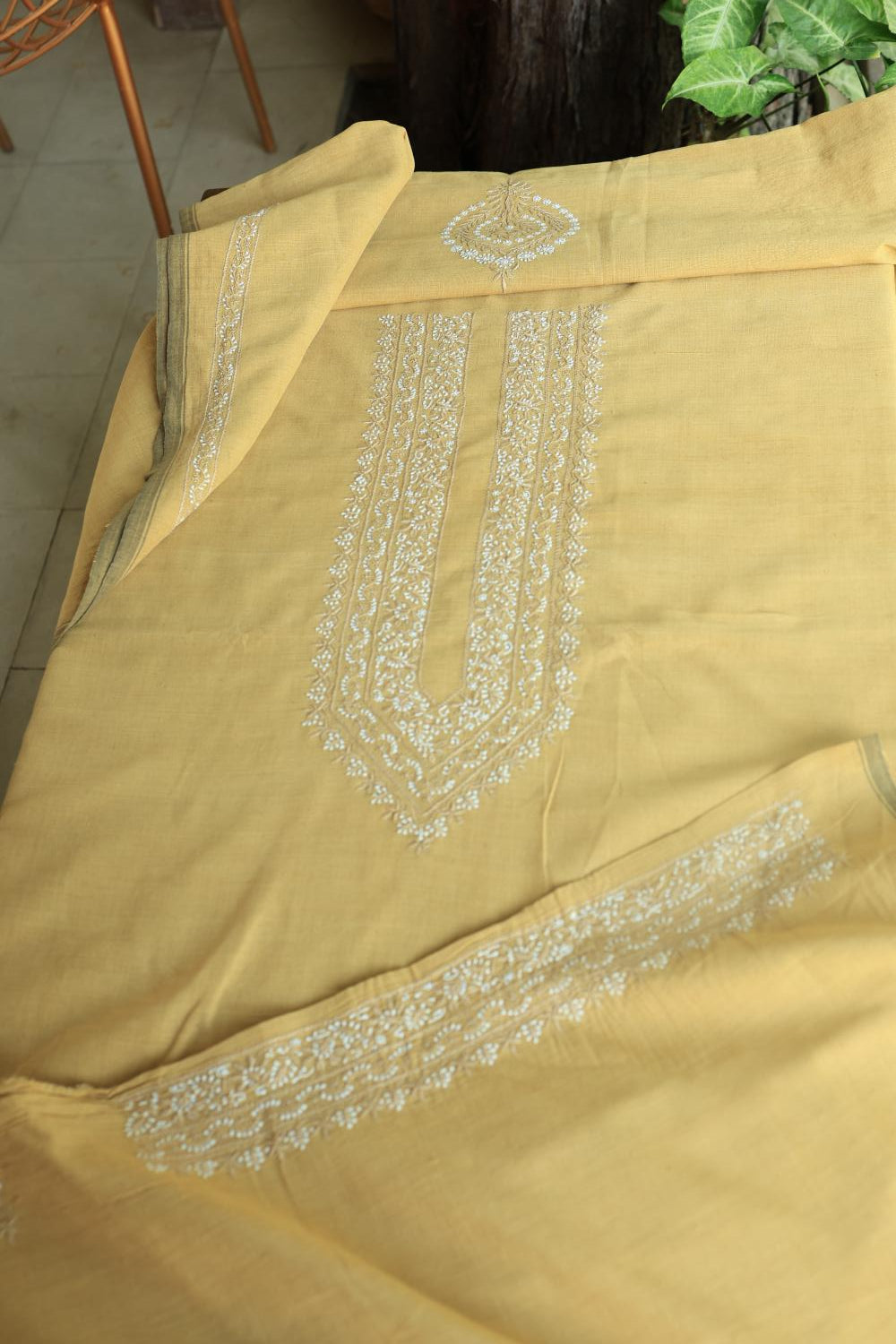 Yellow Malkha Handspun Khadi Kurtas Unisex Fabrics