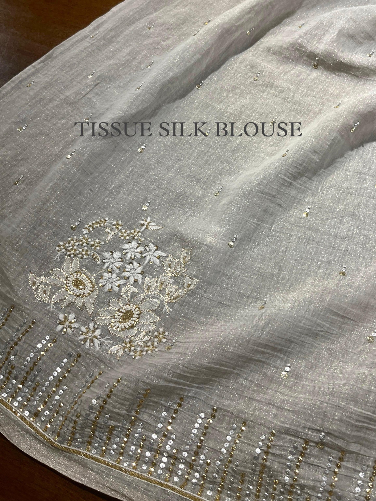 Ombre Plum Grey Noor Organza Chikankari With Sequins Border Saree