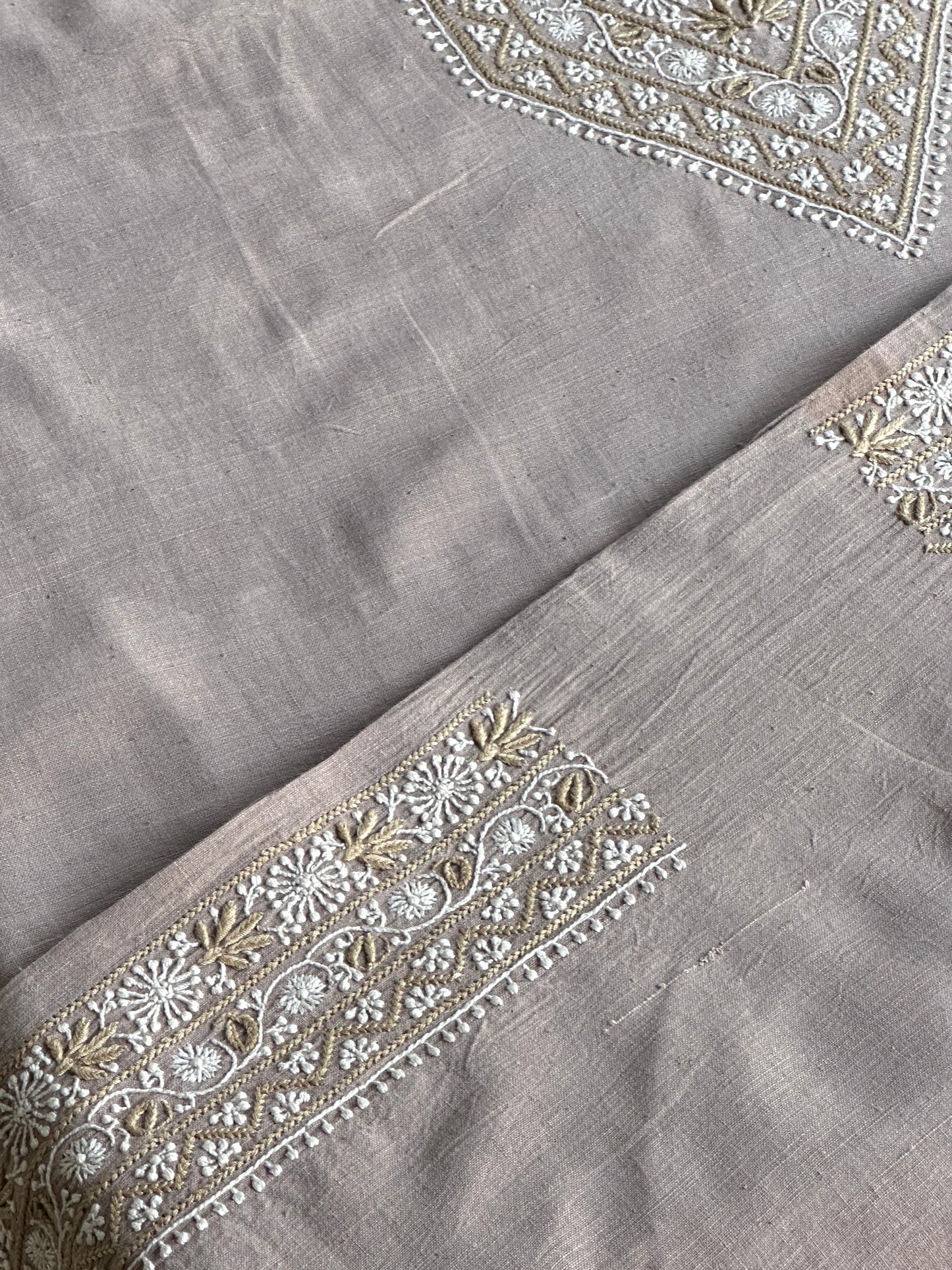 Cloudy Grey Malkha Handspun Khadi Kurtas Unisex Fabric