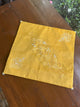 Yellow Chanderi Cushion Cover with Floral Embroidery