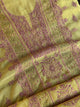 Yellow Shade Mal Cotton Fine Chikankari With Kamdani Work Unstitched Fabric